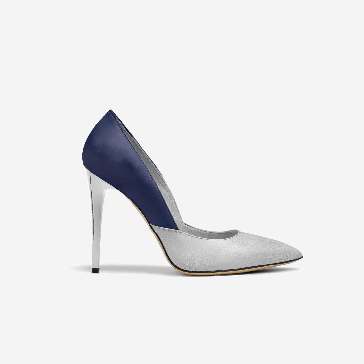 Ocean Blue custom made in Italy shoes by Jahi Ali-bey | Side view