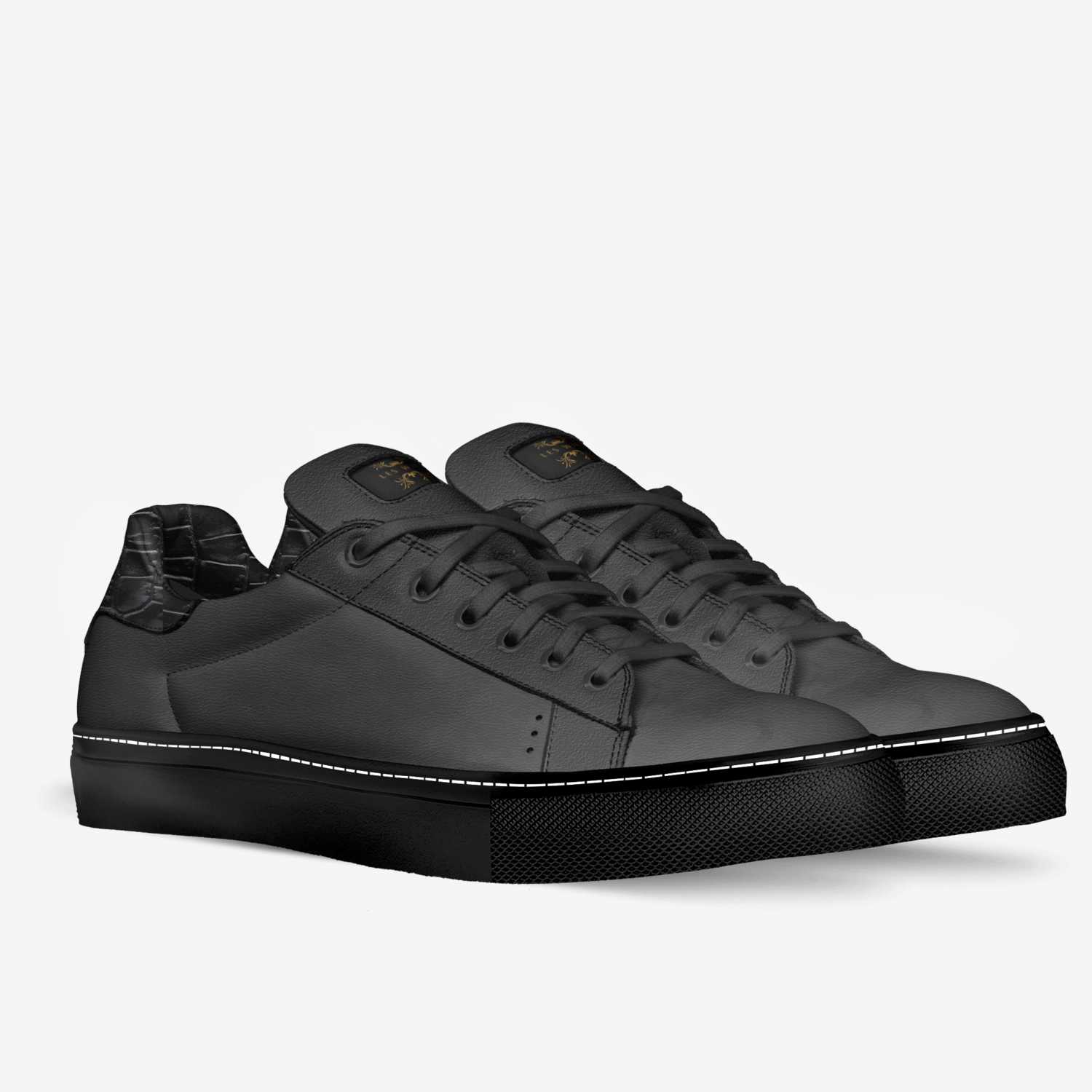 The Black Label custom made in Italy shoes by Les Will | Double view