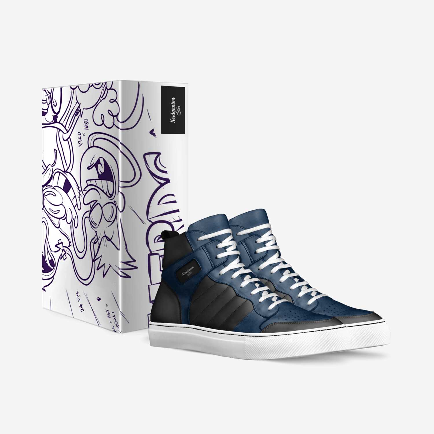 Nerdganism custom made in Italy shoes by Andrea Stephenson | Box view
