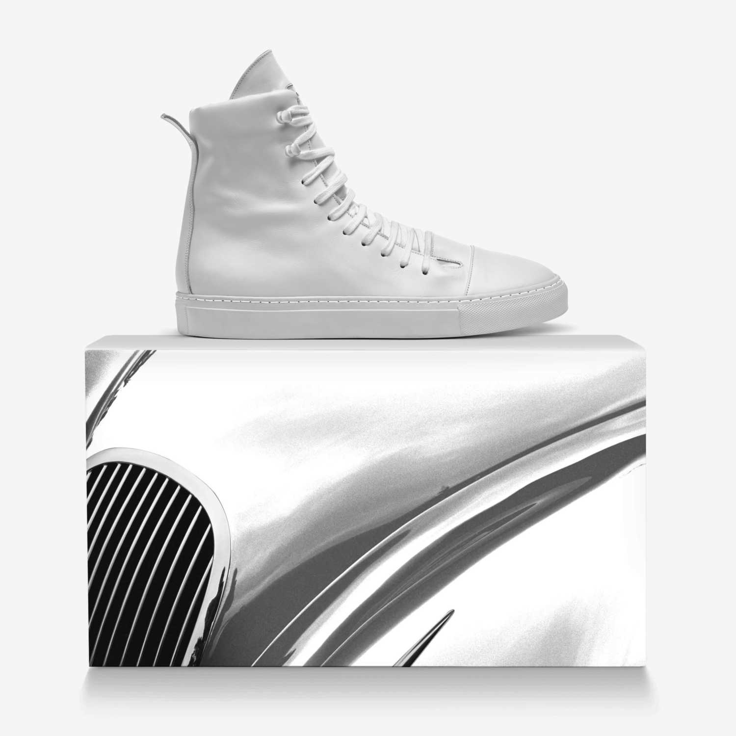 Shawn Philippe custom made in Italy shoes by S. Hobbs | Over box view