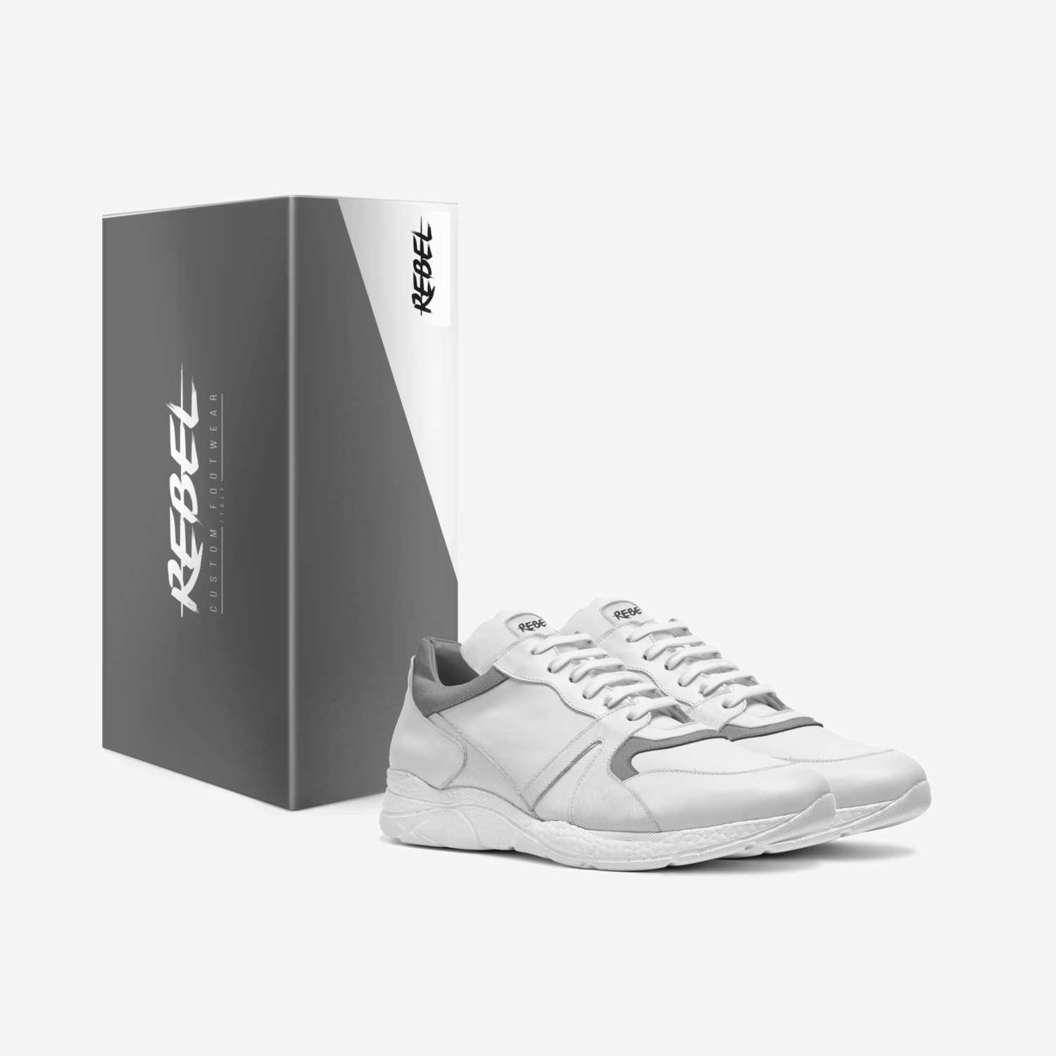 Nitro Pure White custom made in Italy shoes by Rebel Footwear | Box view