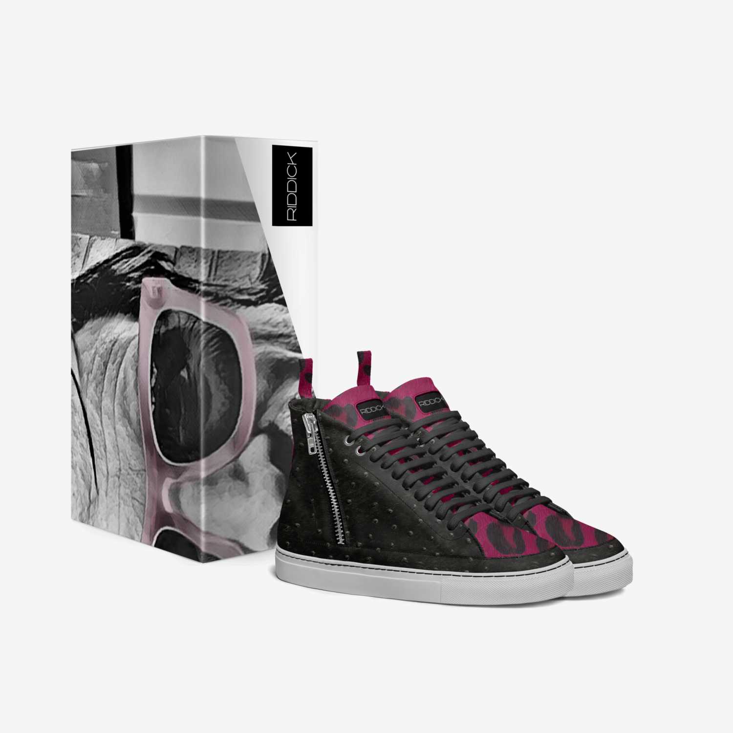 Fuscia Jungle custom made in Italy shoes by Haden Riddick | Box view