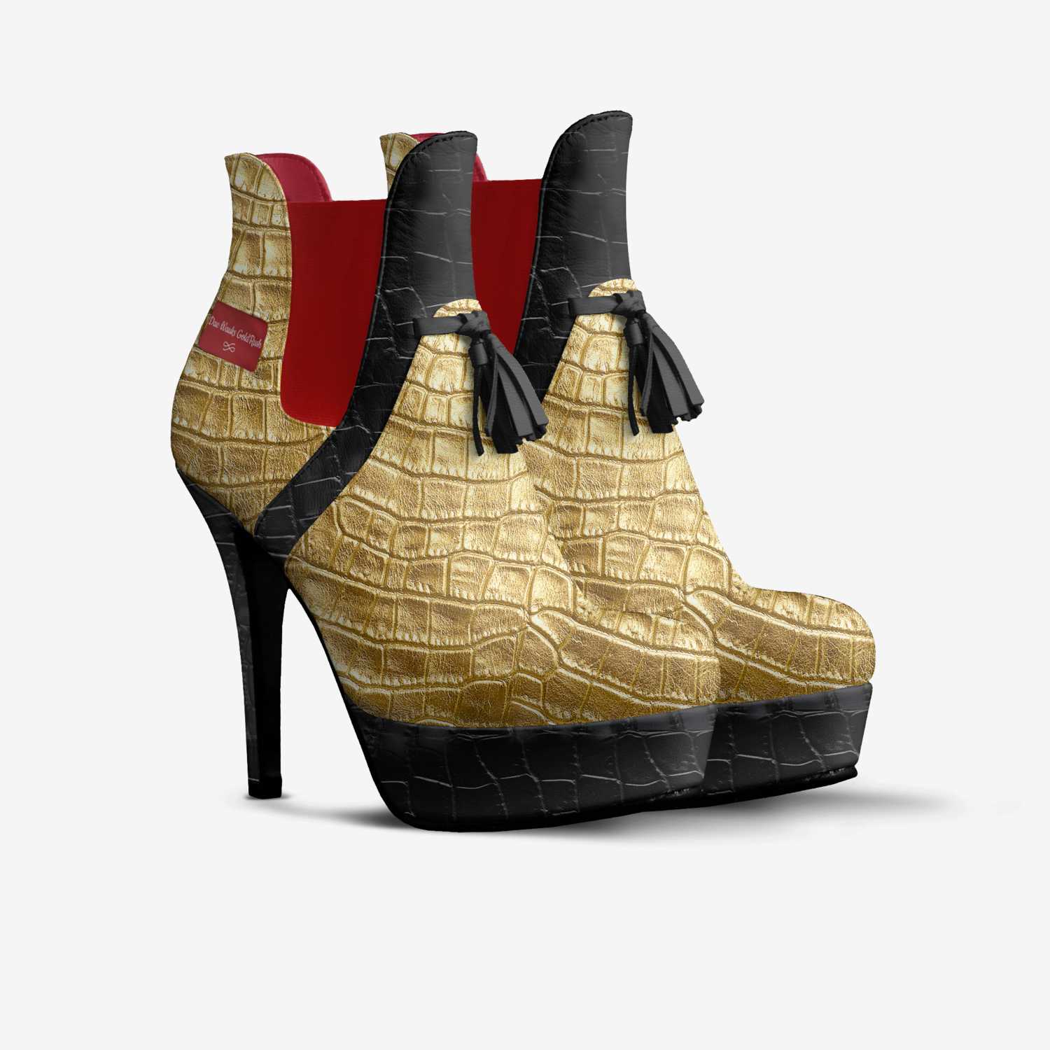 Dae Wauks GoldRush custom made in Italy shoes by Diana Joe | Double view