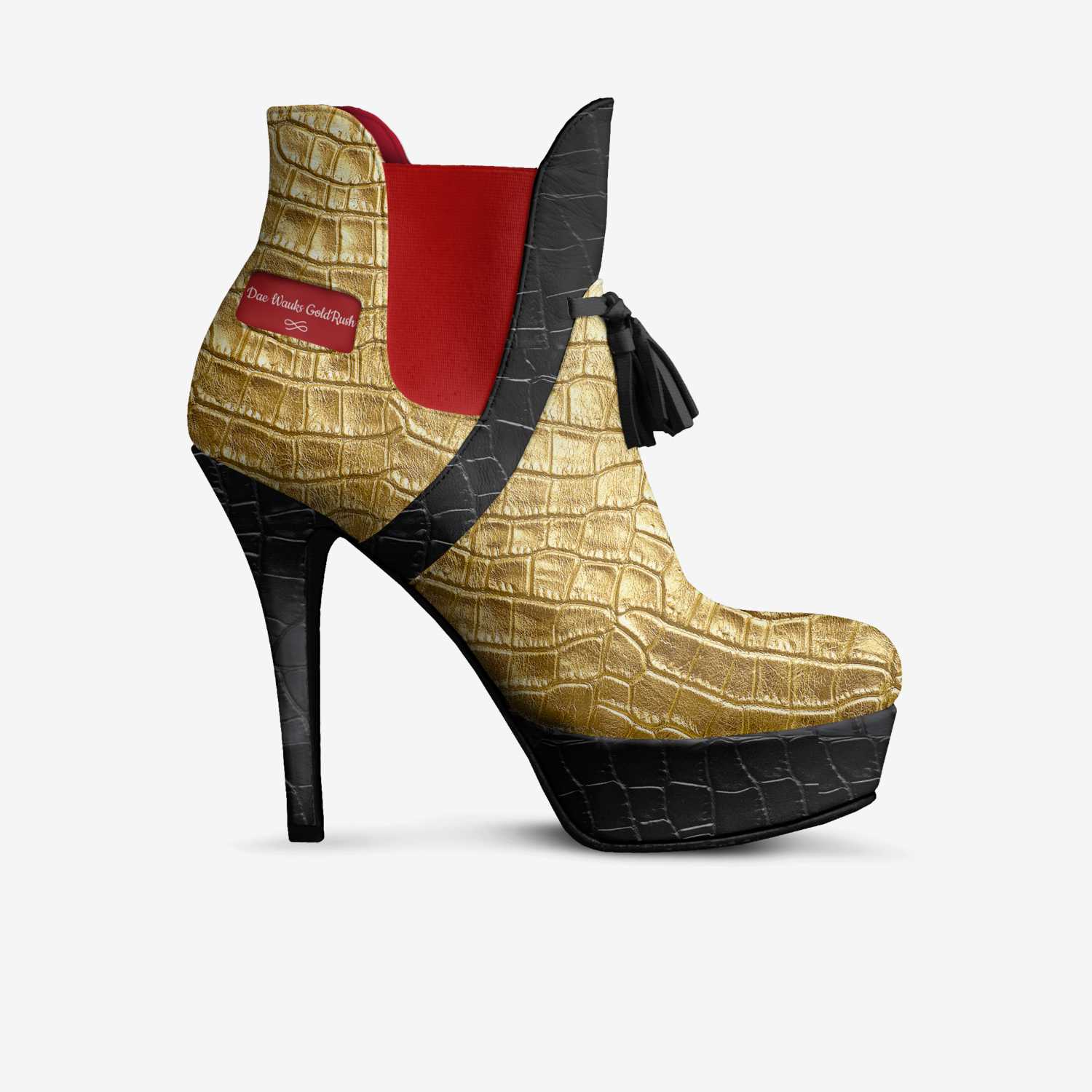 Dae Wauks GoldRush custom made in Italy shoes by Diana Joe | Side view