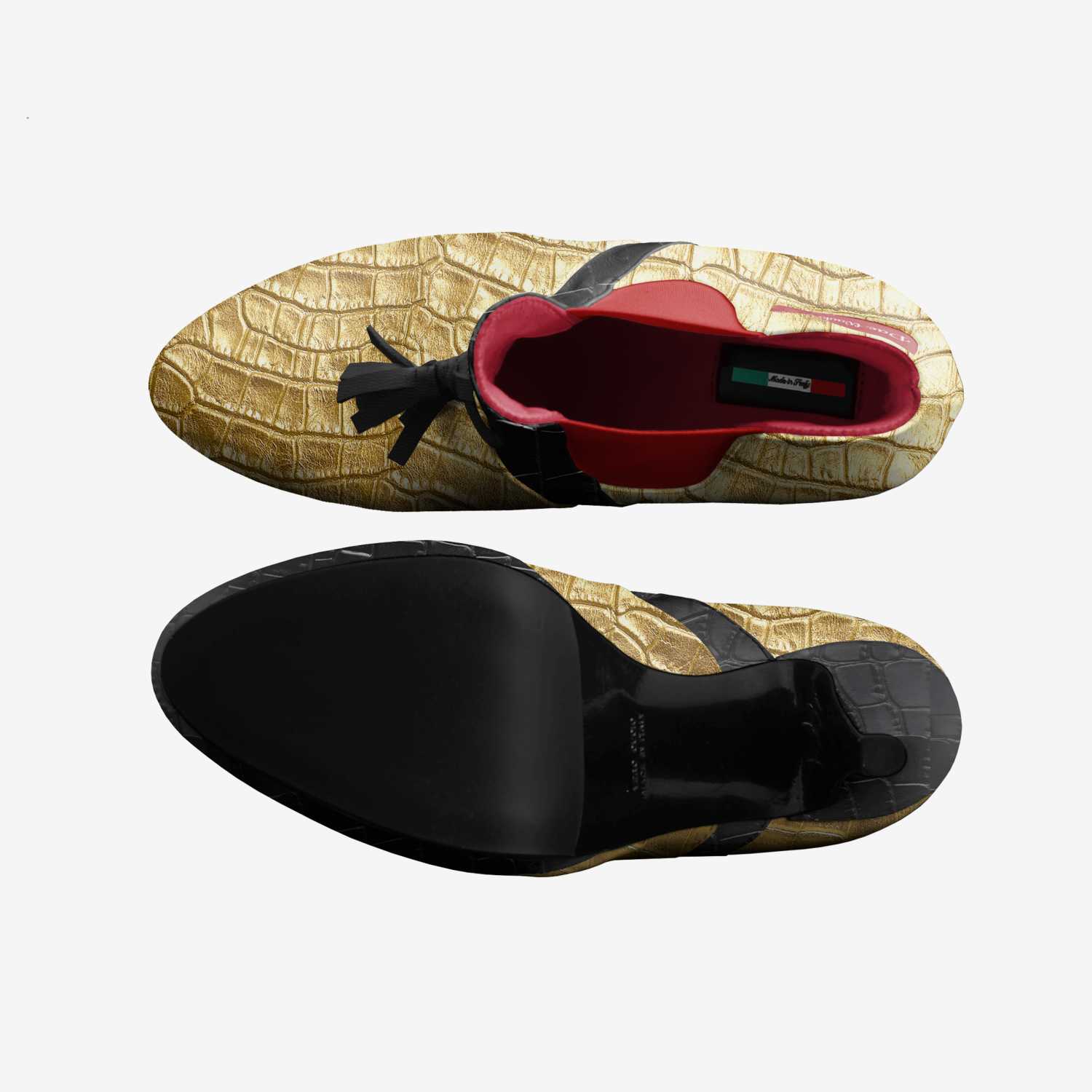 Dae Wauks GoldRush custom made in Italy shoes by Diana Joe | Top view