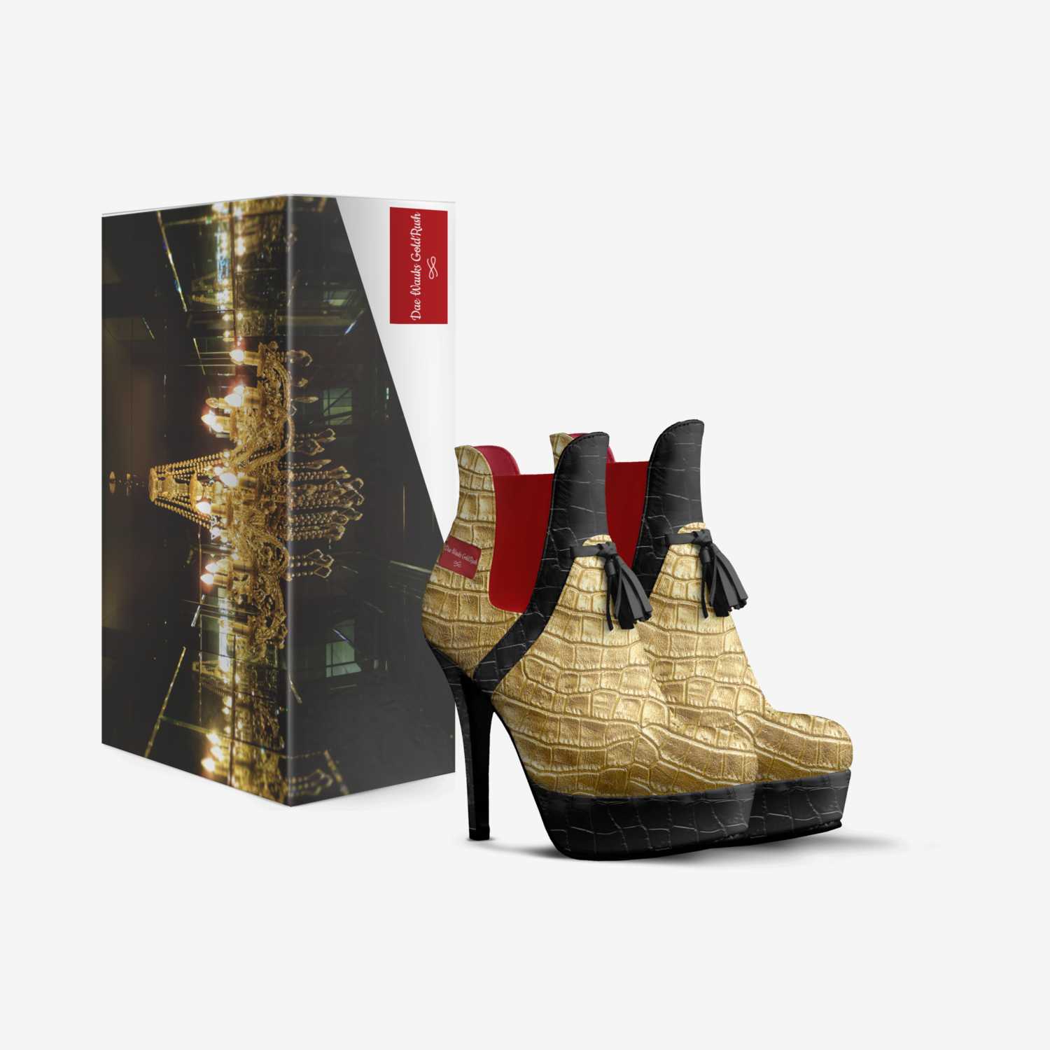 Dae Wauks GoldRush custom made in Italy shoes by Diana Joe | Box view