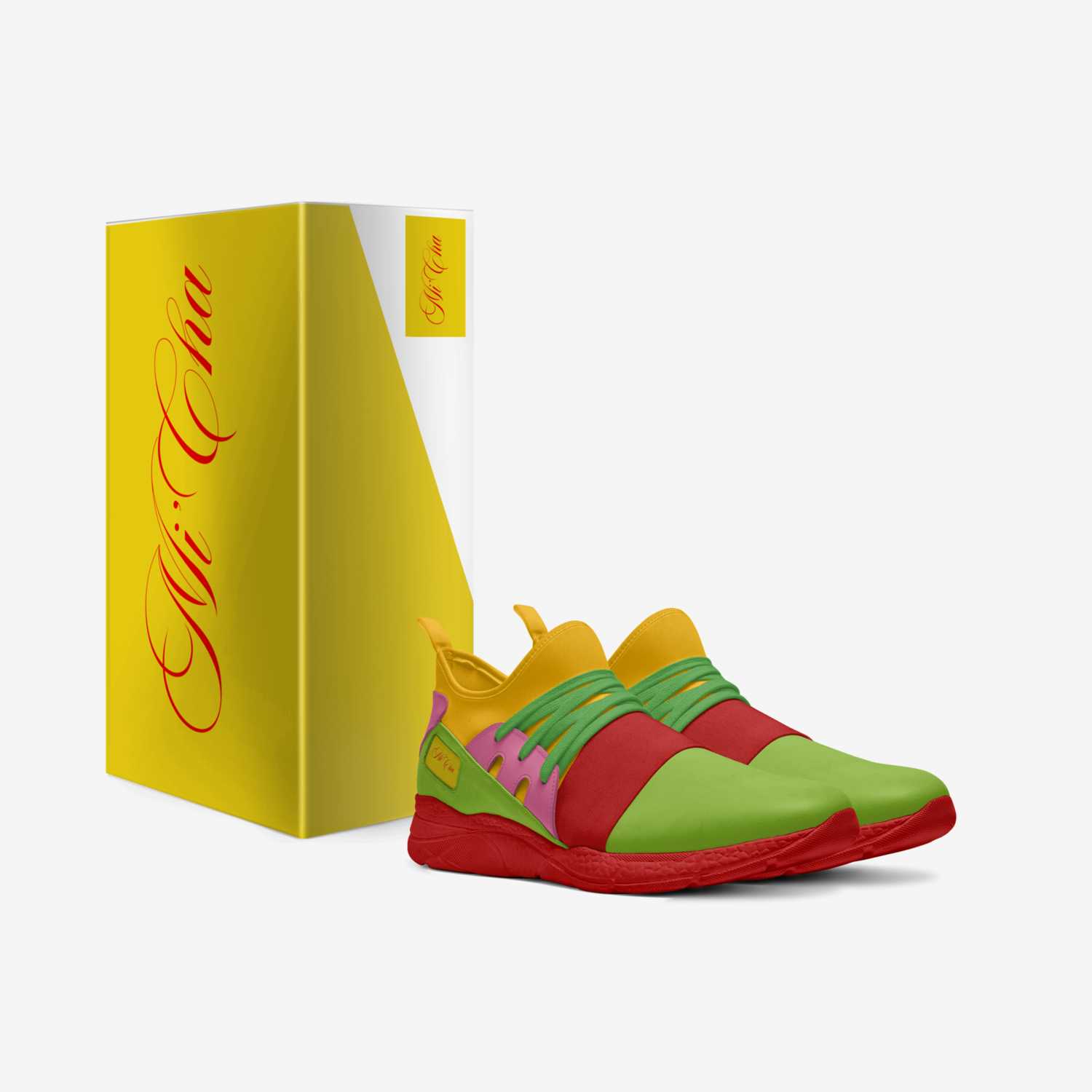 Mi'Cha Rainbow custom made in Italy shoes by Umicha Lane | Box view