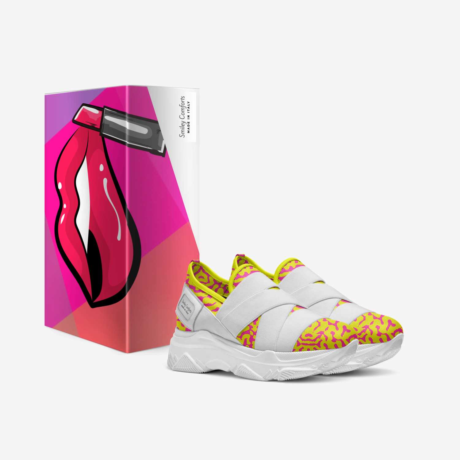 Smiley Comforts custom made in Italy shoes by Andrea Stephenson | Box view