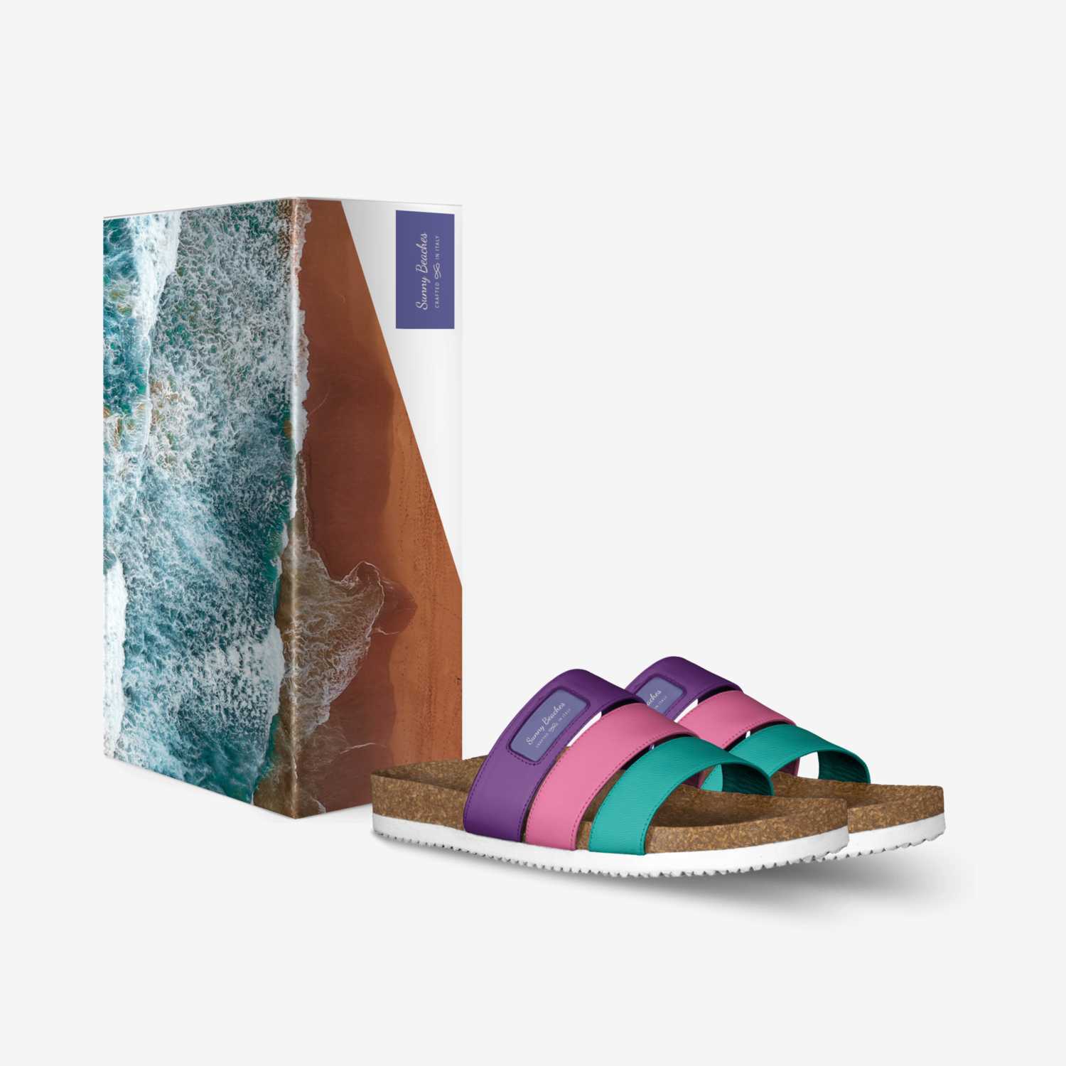 Sunny Beaches custom made in Italy shoes by Rebecca Schwab | Box view