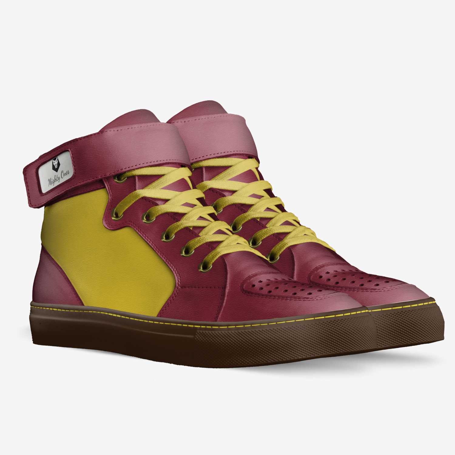 M1s Cavs Colors custom made in Italy shoes by Cortez Owens | Double view