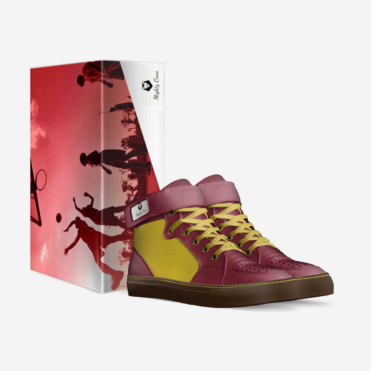 M1s Cavs Colors custom made in Italy shoes by Cortez Owens | Box view