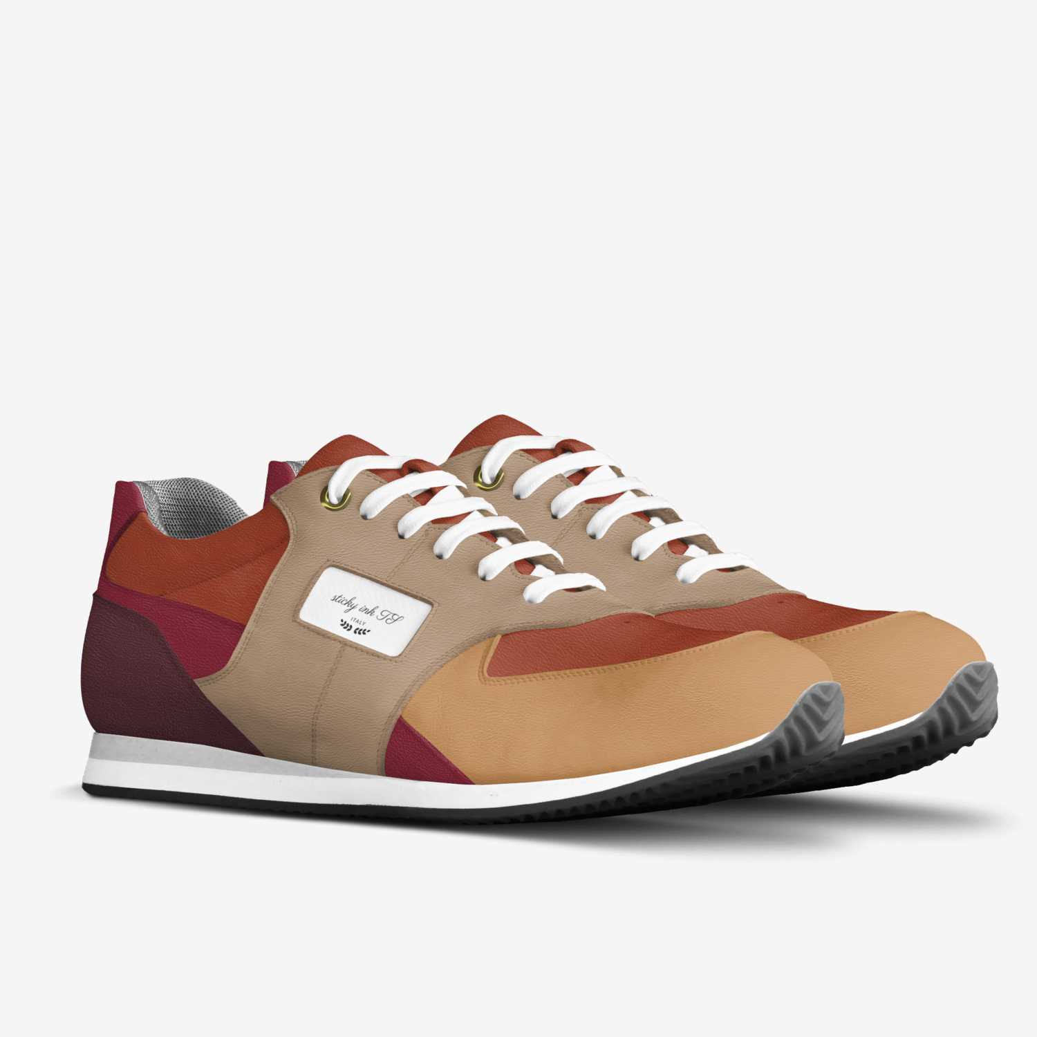 sticky ink TS custom made in Italy shoes by Shawn Hall | Double view