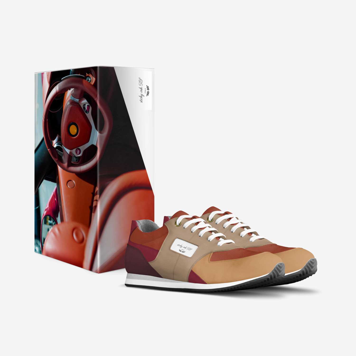 sticky ink TS custom made in Italy shoes by Shawn Hall | Box view