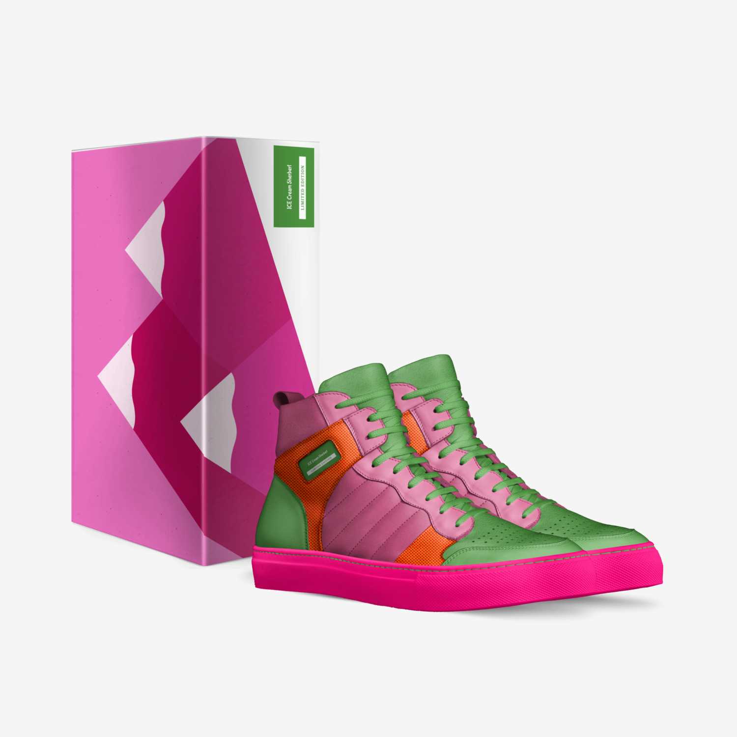 ICE Cream Sherbert custom made in Italy shoes by James Vernom Bess | Box view