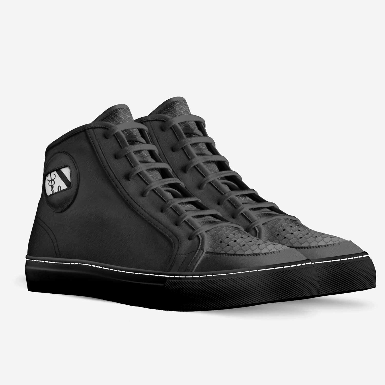 Nerdie Blaq Pearl2 custom made in Italy shoes by Cornelius Bowser Jr | Double view