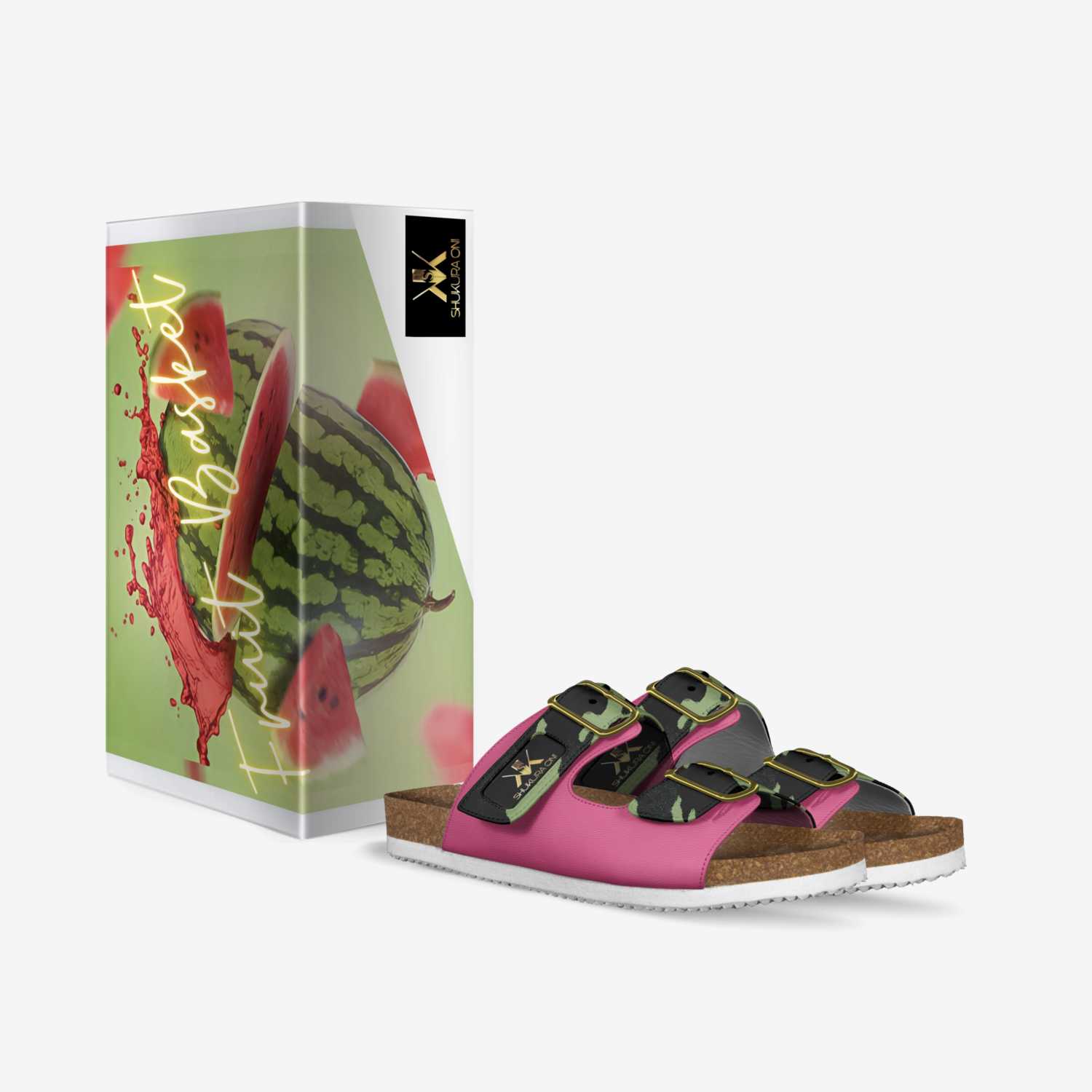 Watermelon custom made in Italy shoes by Shukura Oni | Box view
