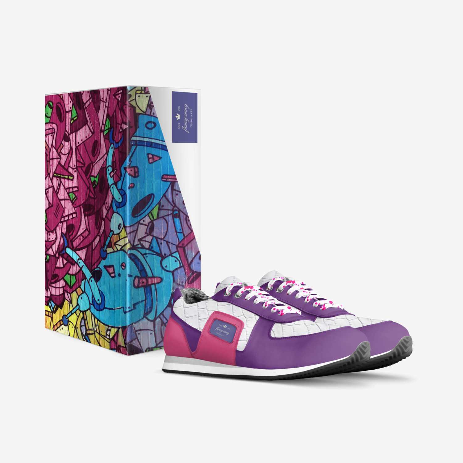 flaucy saucy custom made in Italy shoes by Ahshaki Gibson | Box view