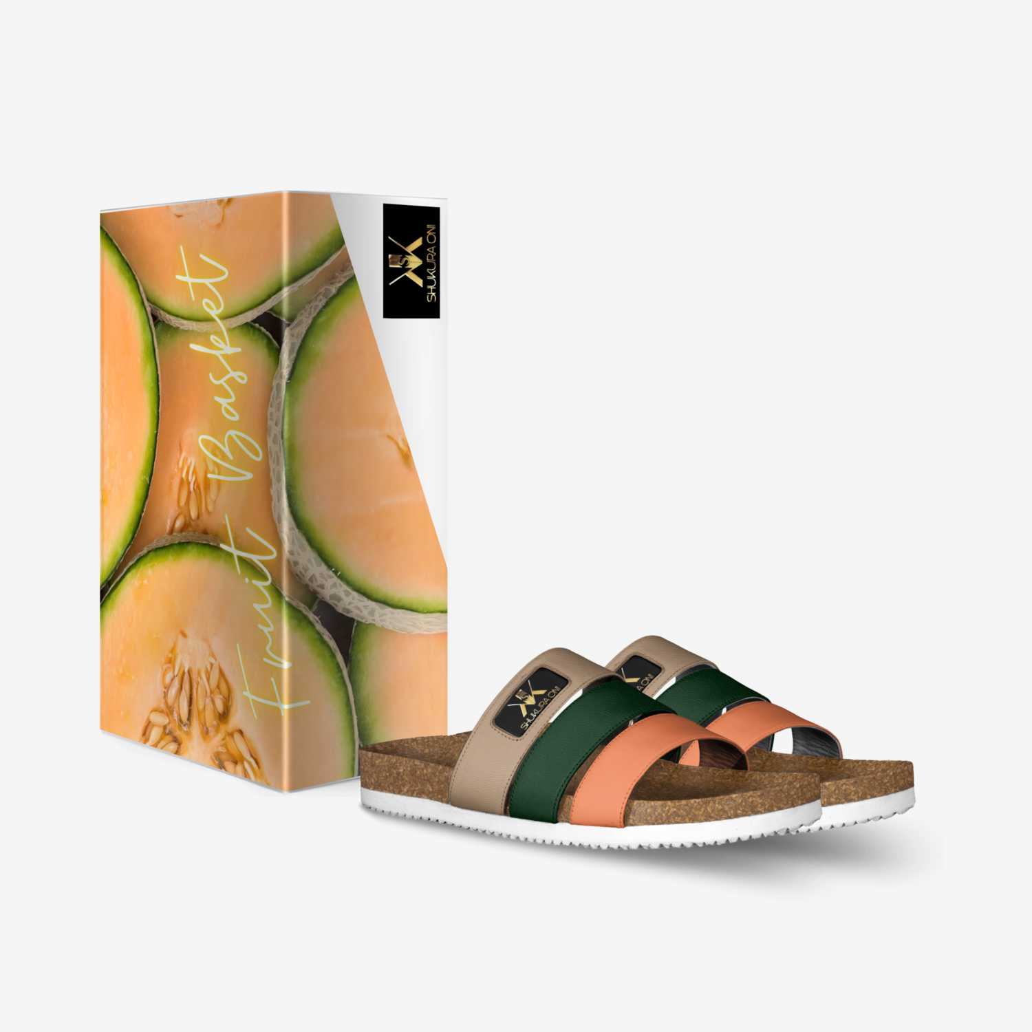Cantaloupe custom made in Italy shoes by Shukura Oni | Box view