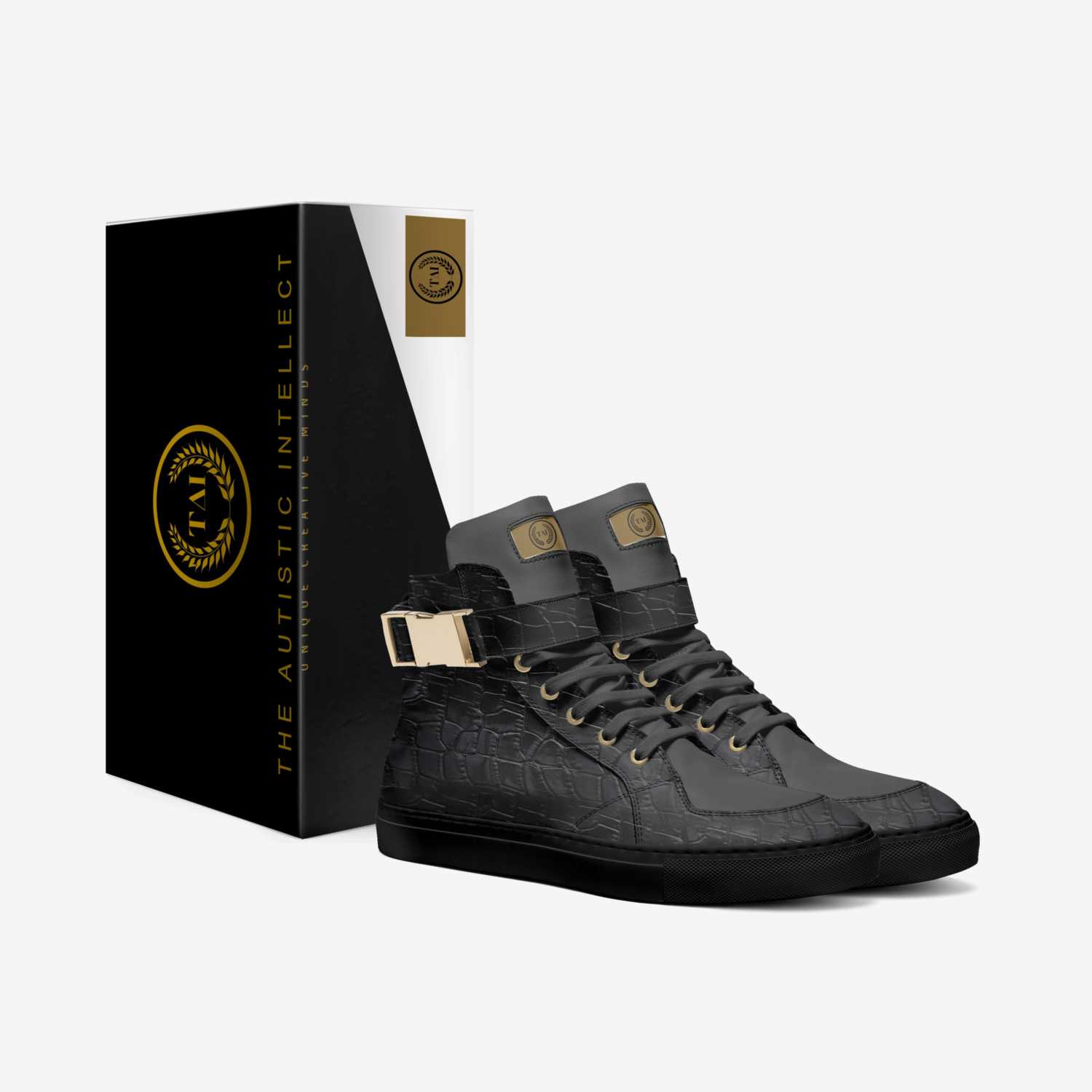 BLACK TAI custom made in Italy shoes by Alicia Grant | Box view
