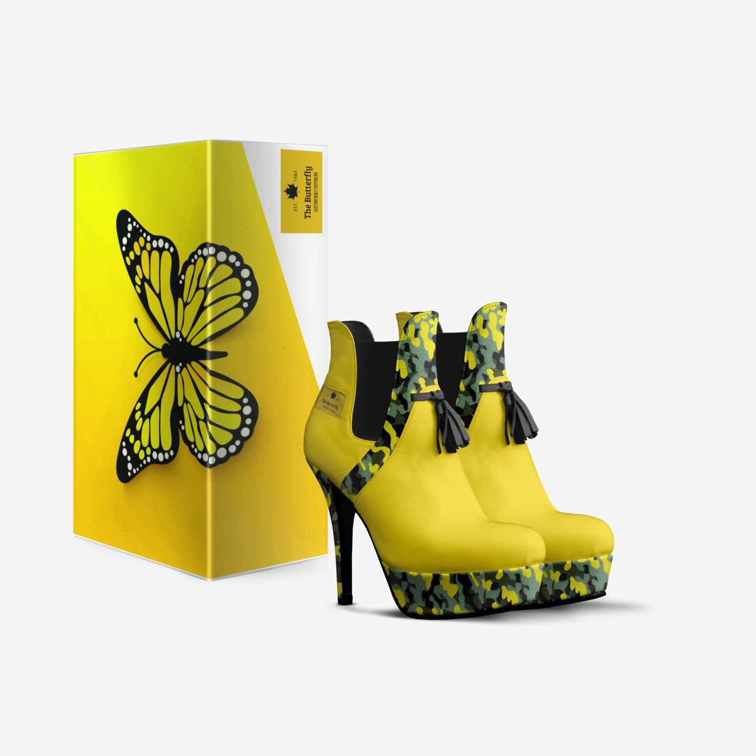 The Butterfly custom made in Italy shoes by Paa Kwaci | Box view