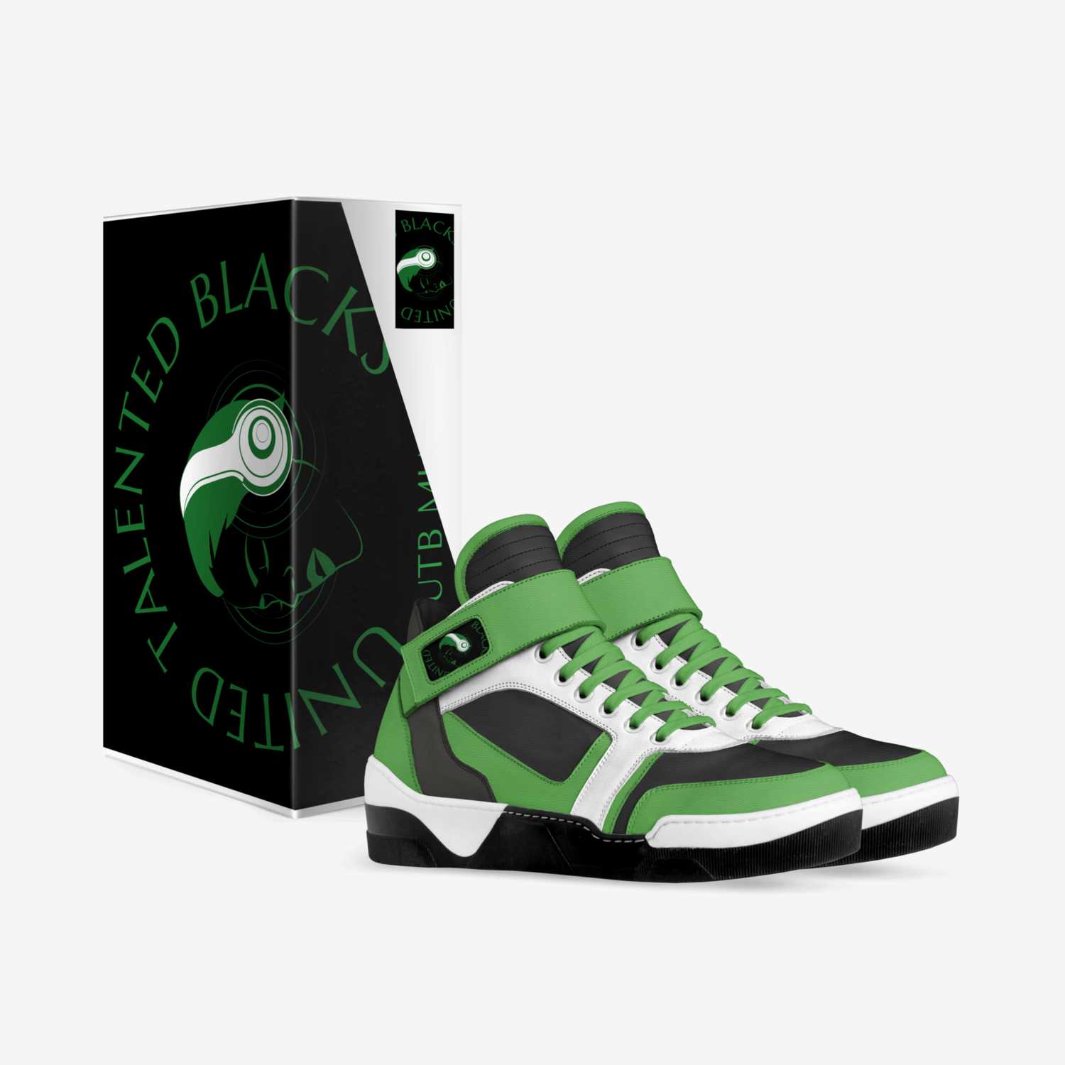 Talented Black custom made in Italy shoes by Kanya Shields | Box view