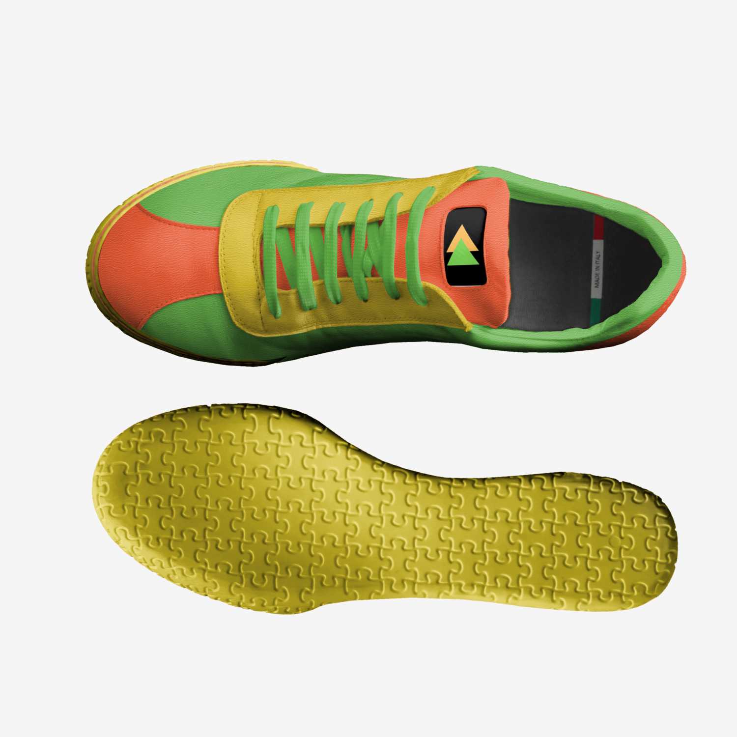 World Traveler custom made in Italy shoes by Lorenzo Bell | Top view