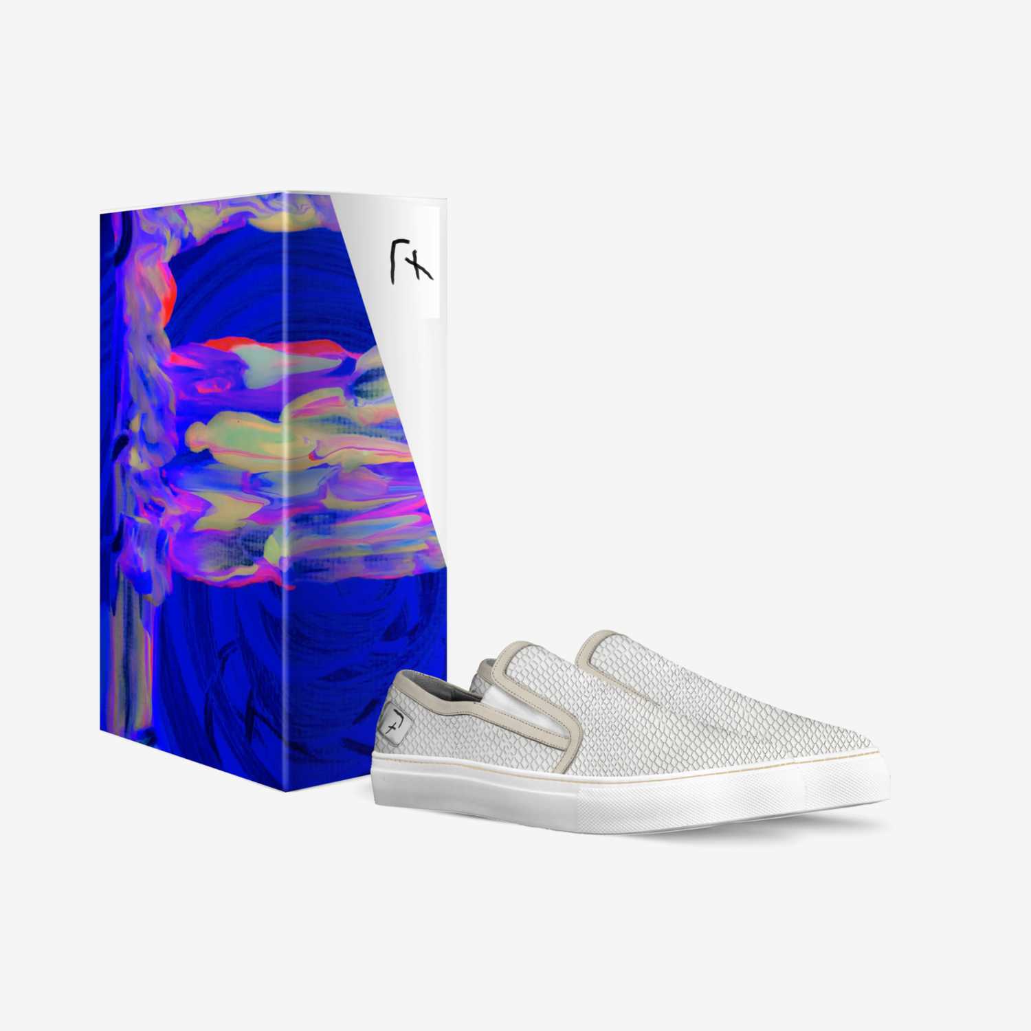 Reiki Master custom made in Italy shoes by Flaukowski | Box view