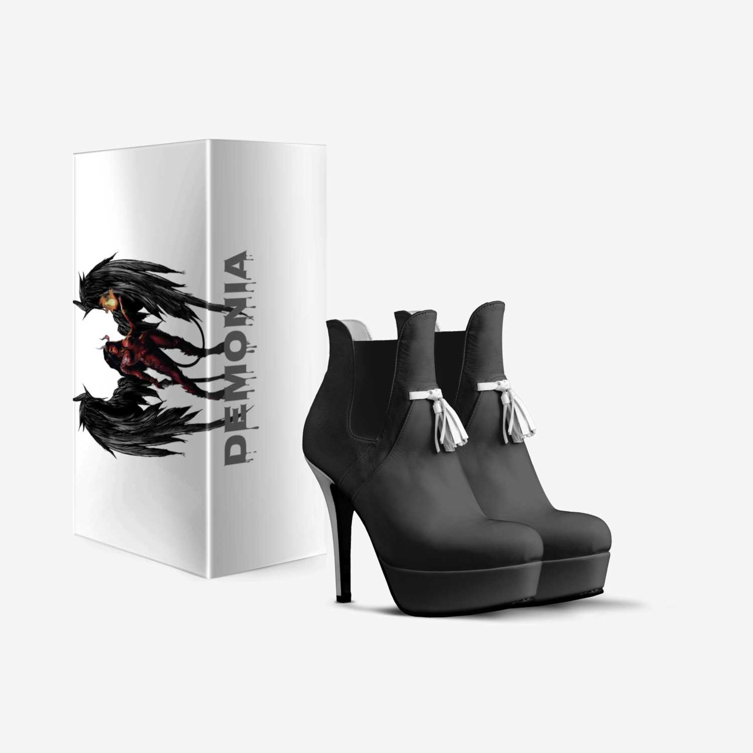 Goddess to a Demon custom made in Italy shoes by Demetri Barnes | Box view