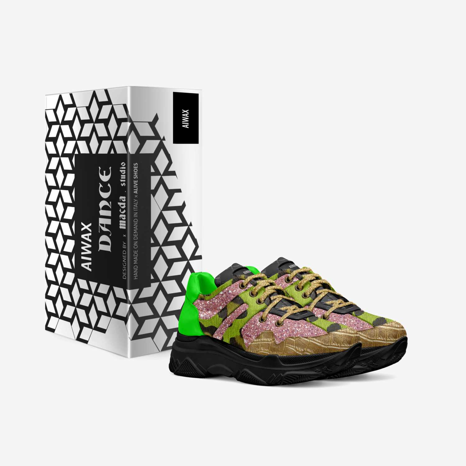  AIWAX DANCE II custom made in Italy shoes by Magdalena Fernandez | Box view