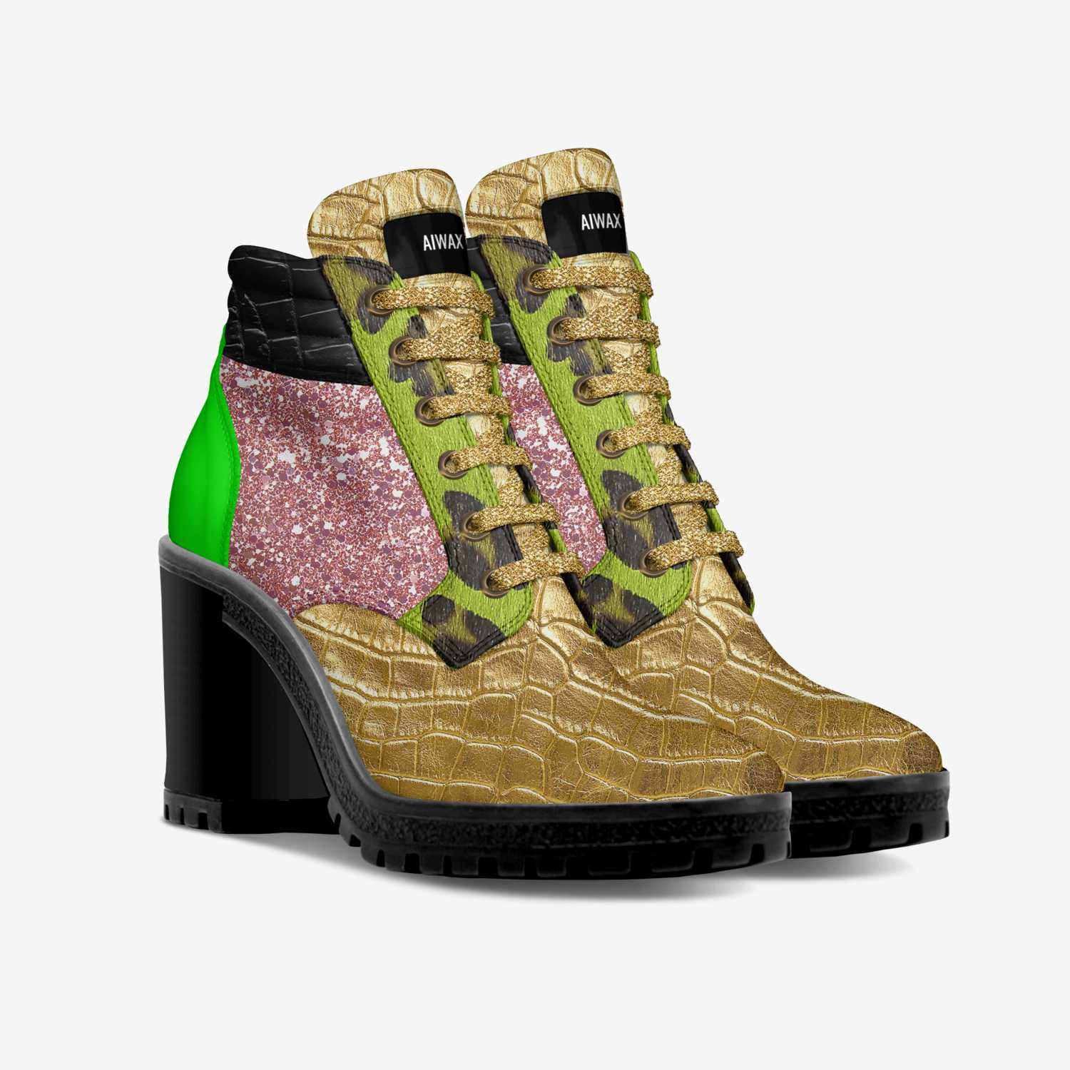 AIWAX DANCE V custom made in Italy shoes by Magdalena Fernandez | Double view