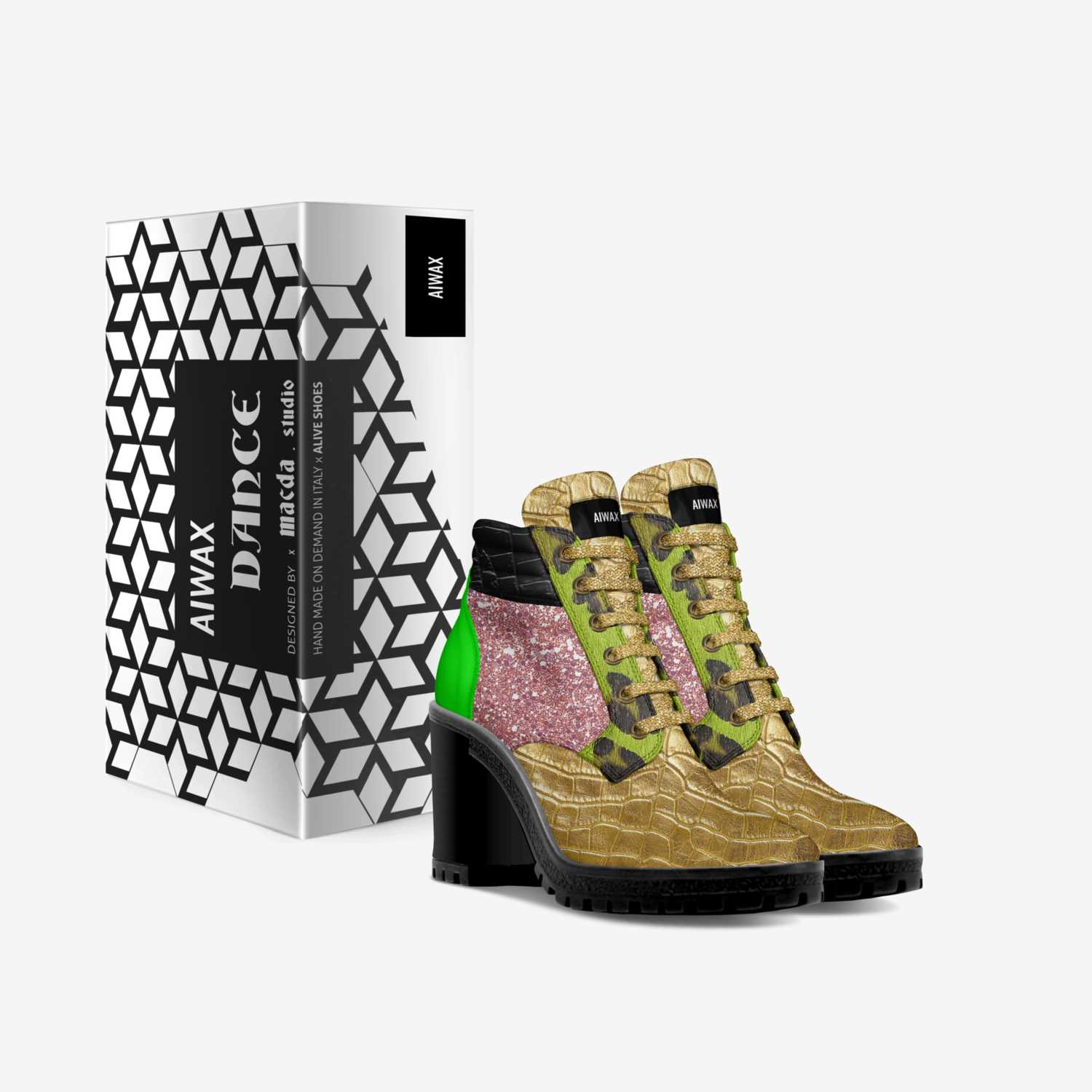AIWAX DANCE V custom made in Italy shoes by Magdalena Fernandez | Box view