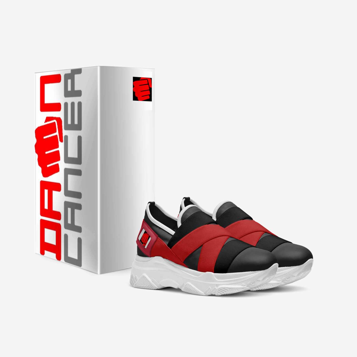 Damn Cancer custom made in Italy shoes by R’achelle Phillips | Box view