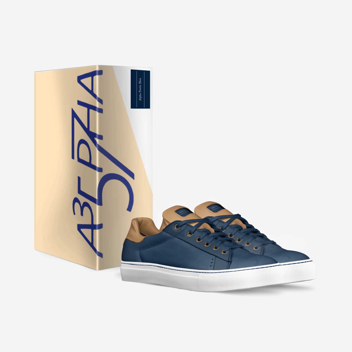 Alpha Poetic Bleu custom made in Italy shoes by Aldric Horton Jr | Box view