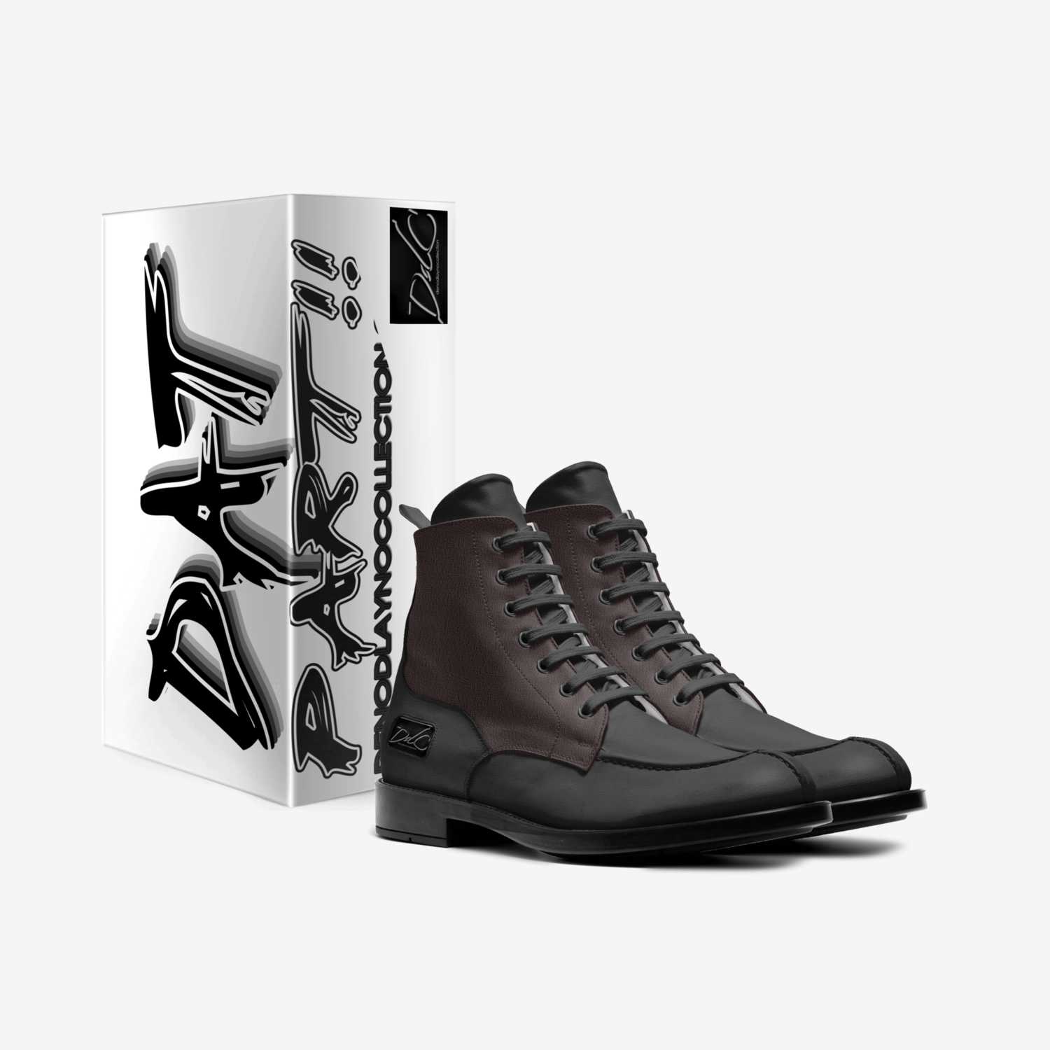 Elevation for men custom made in Italy shoes by Delano Varner | Box view