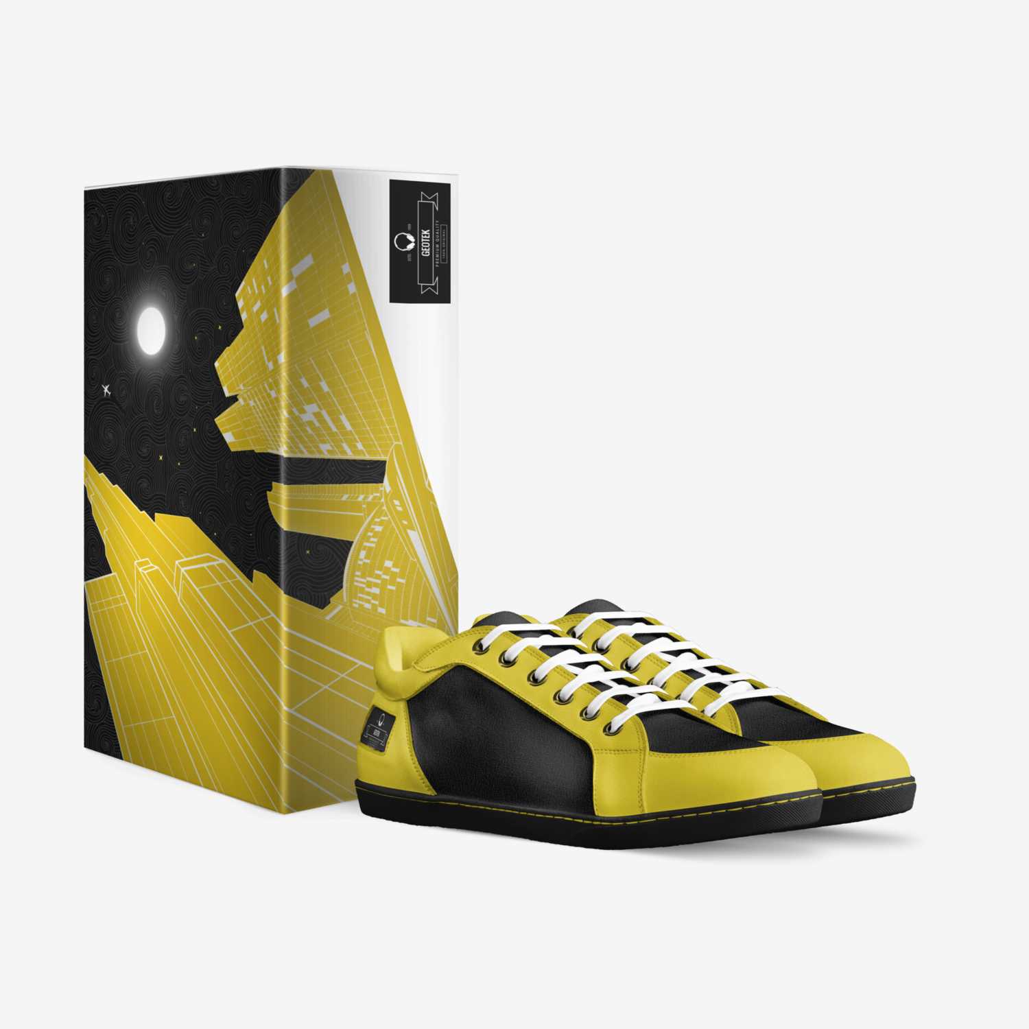 geotek custom made in Italy shoes by Reggie Cole | Box view