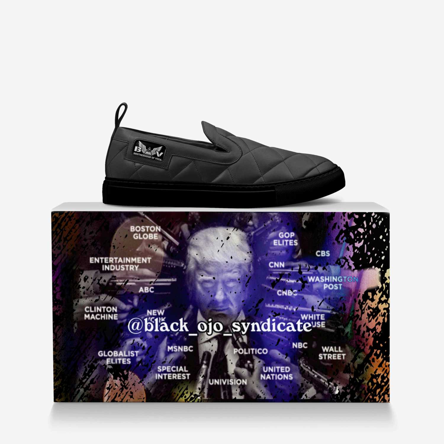 B.O.V custom made in Italy shoes by Redstar Mafia | Over box view