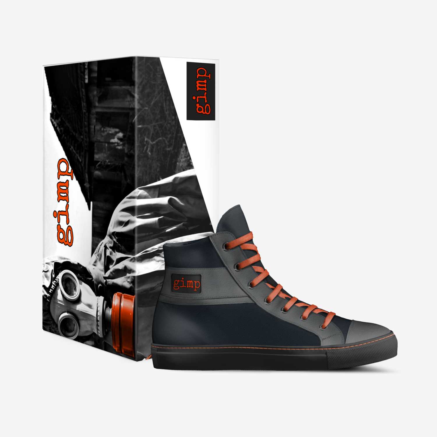 GIMP custom made in Italy shoes by Agency Aliveshoes | Box view