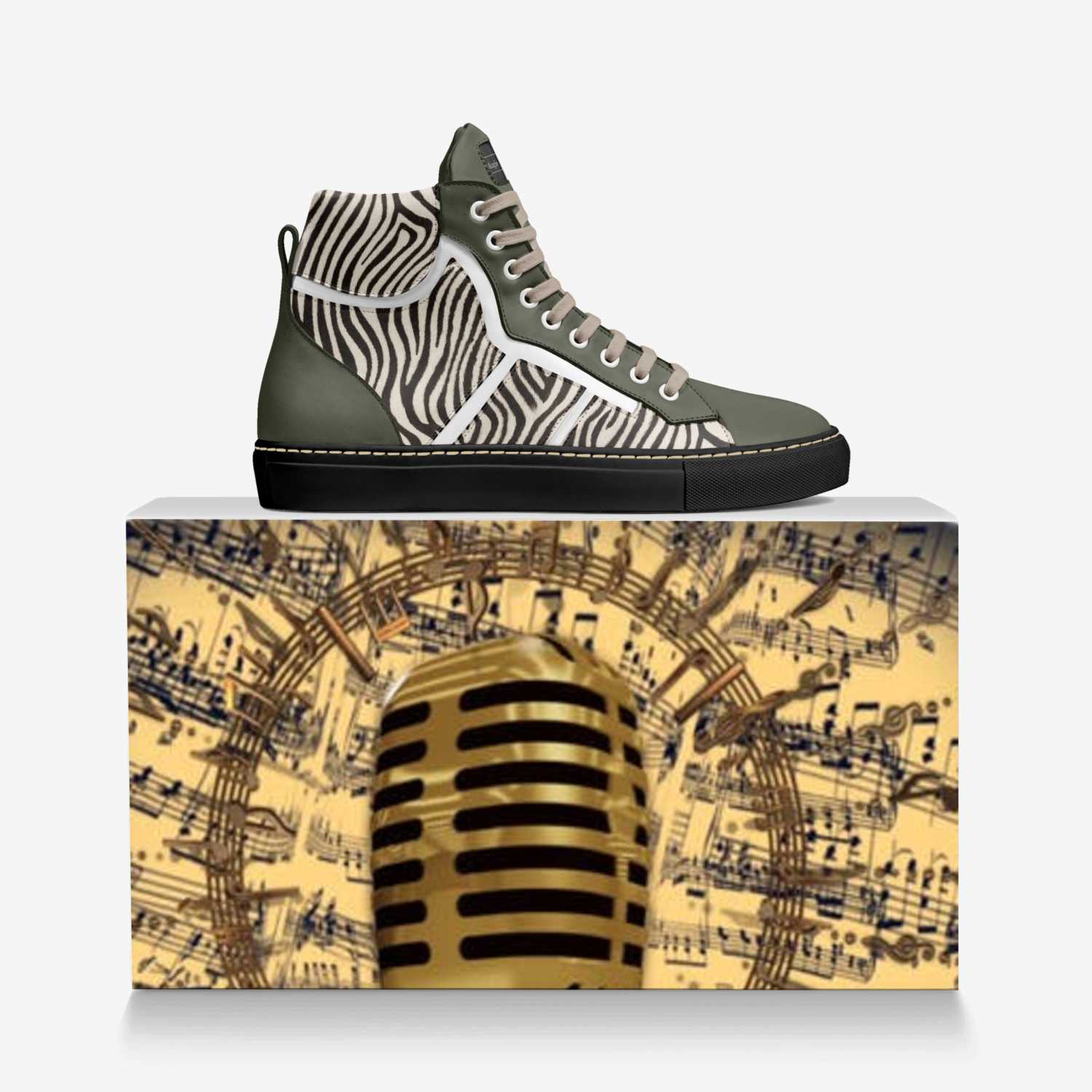 Augie W Johnson custom made in Italy shoes by Tishema Johnson Cromwell | Over box view