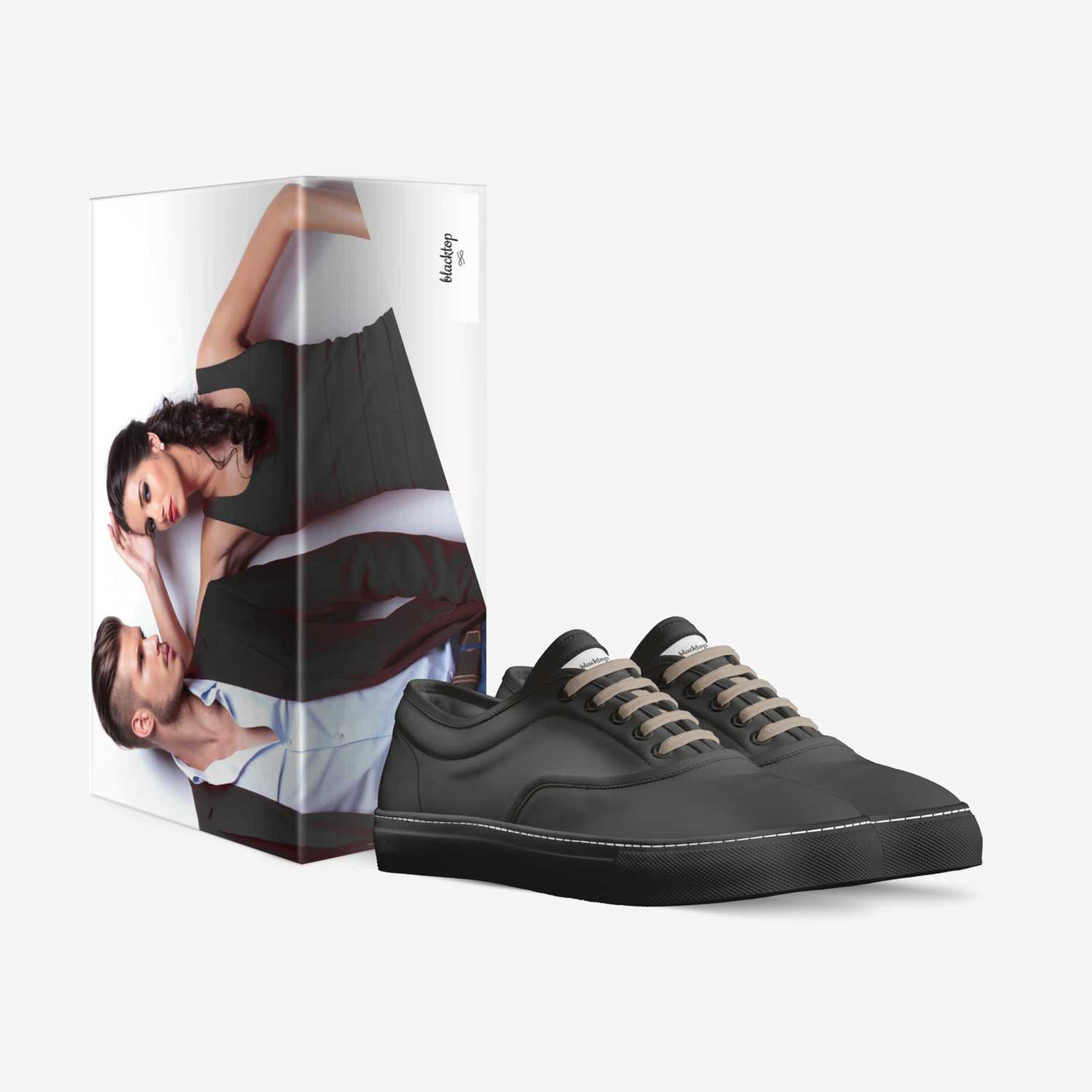 blacktop custom made in Italy shoes by Robert Boscarato | Box view