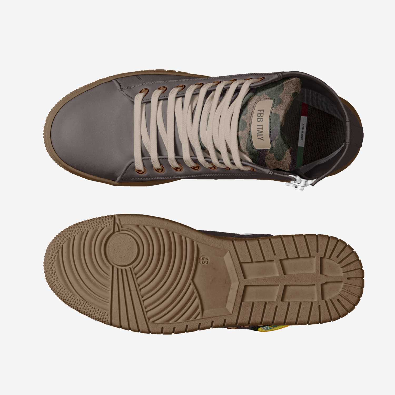 Echo Italia Mocha custom made in Italy shoes by Fbb Italy | Top view