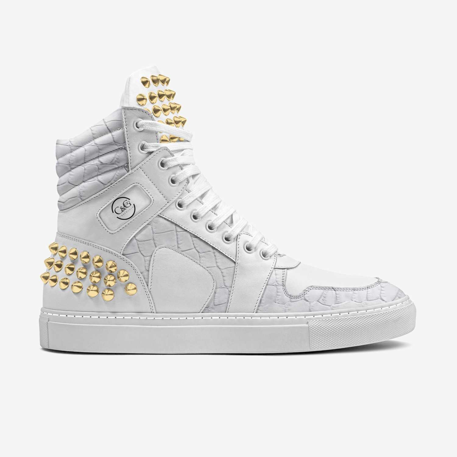 WHITE PHANTOM custom made in Italy shoes by C&g Coben&gio | Side view