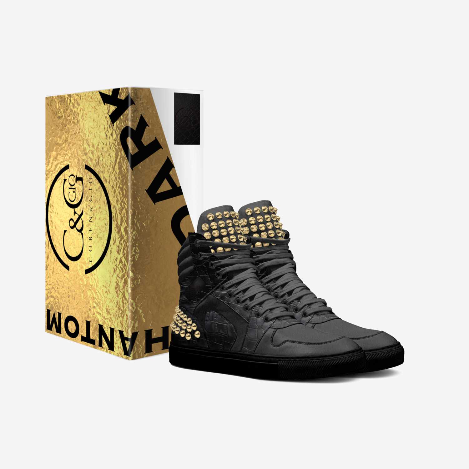 DARK PHANTOM custom made in Italy shoes by C&g Coben&gio | Box view
