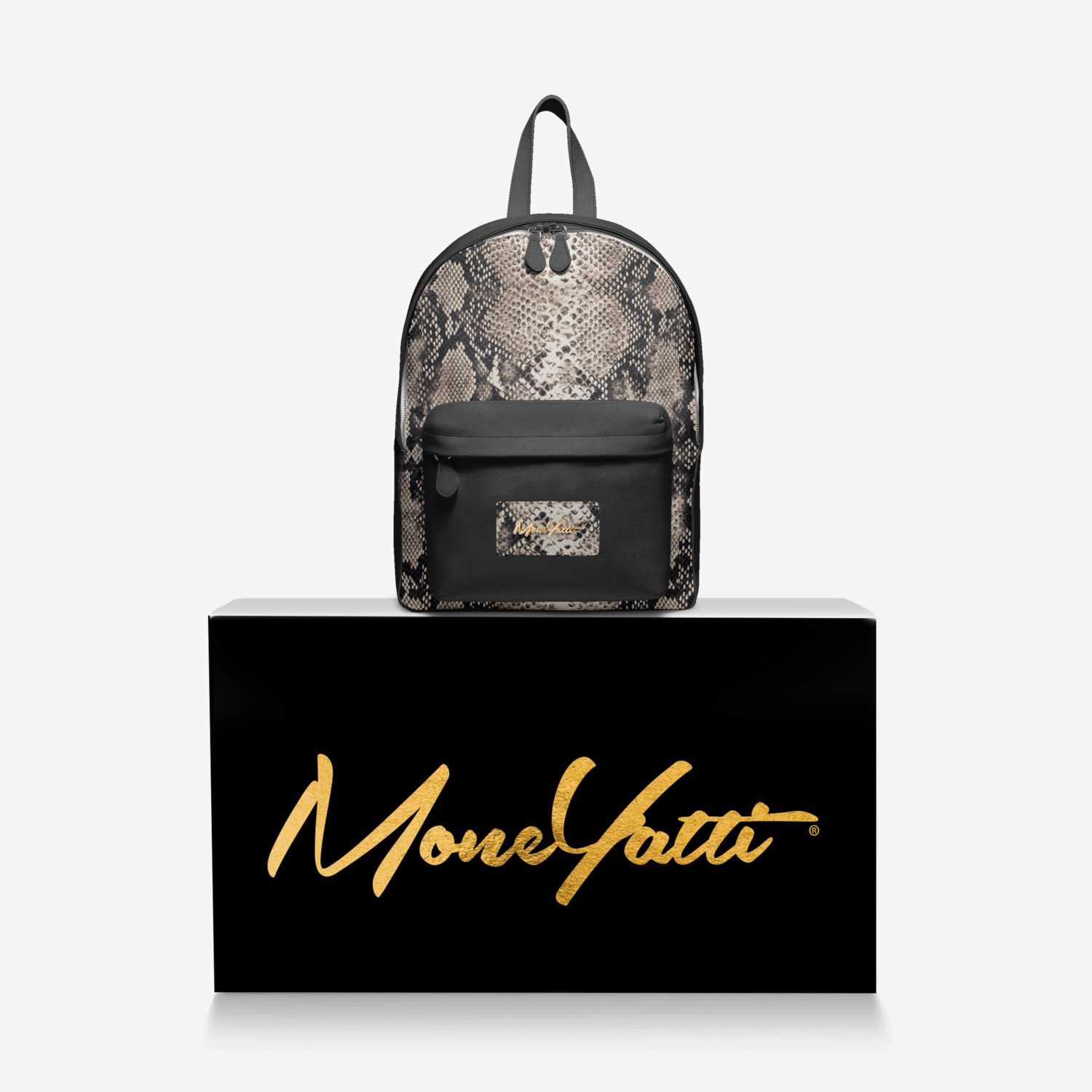 Moneyatti Bag001 custom made in Italy design by Moneyatti Brand | Over box view