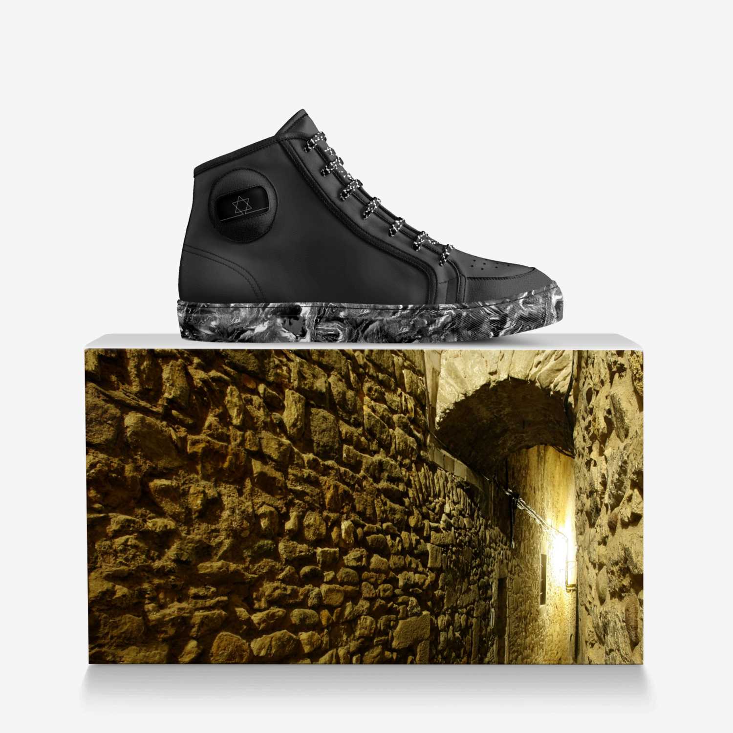 Nachmanides custom made in Italy shoes by Ricardo Yoreh Ladino | Over box view