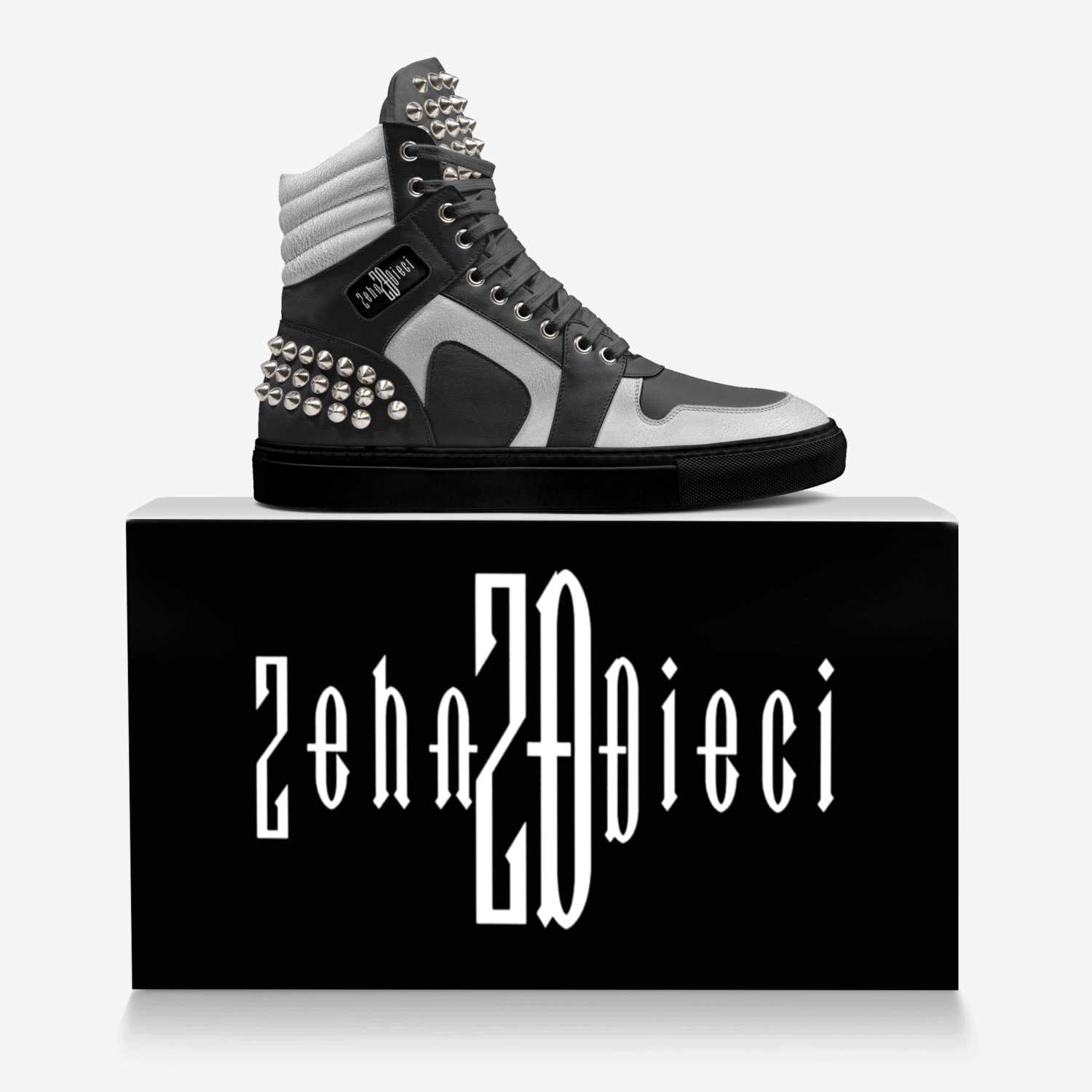Chuma custom made in Italy shoes by Zehn Dieci | Over box view
