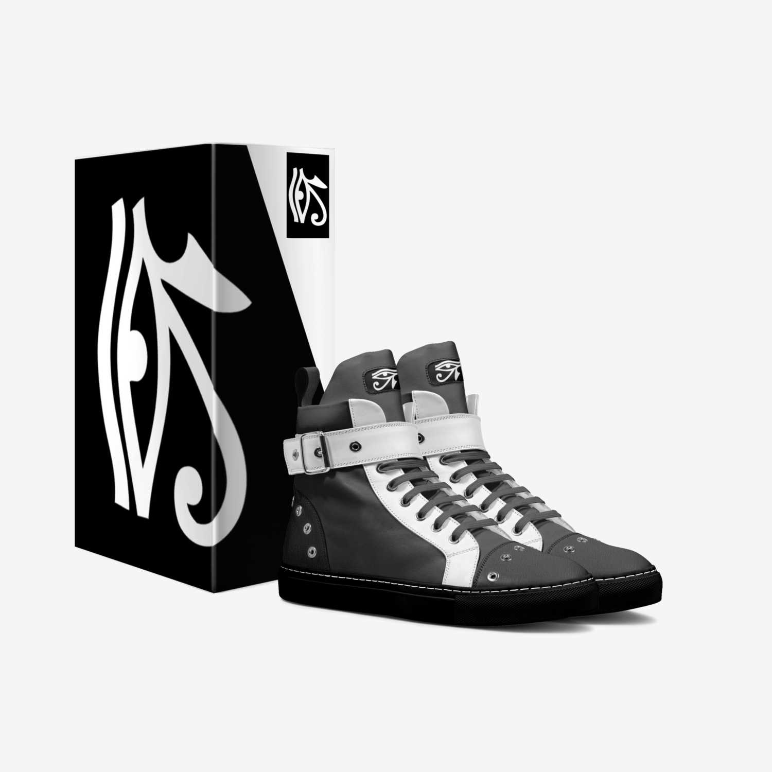 Satan black  custom made in Italy shoes by El Ro Al | Box view