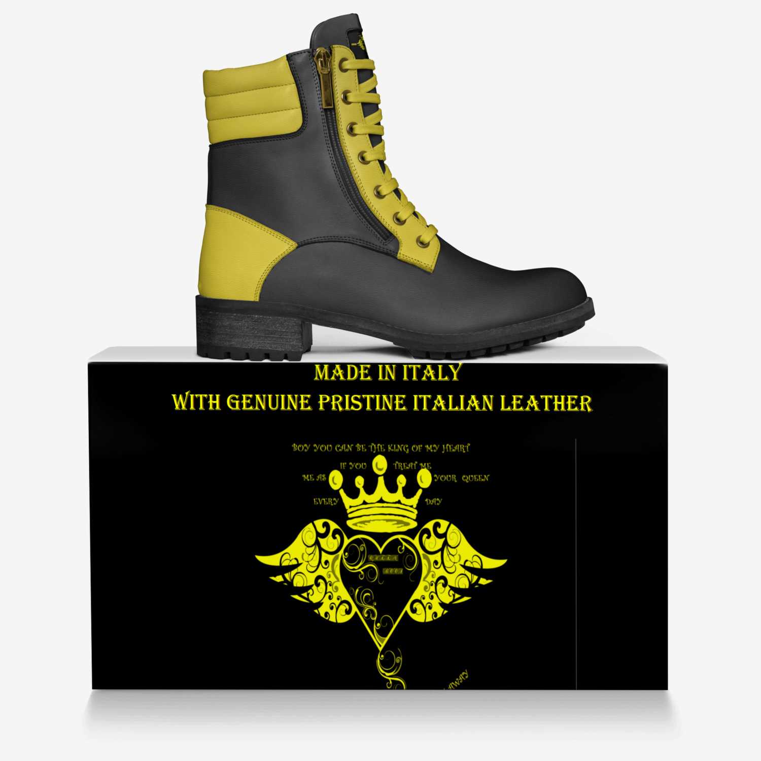 QUEEN LIONEX BOOS custom made in Italy shoes by Franklin Harris Jr | Over box view