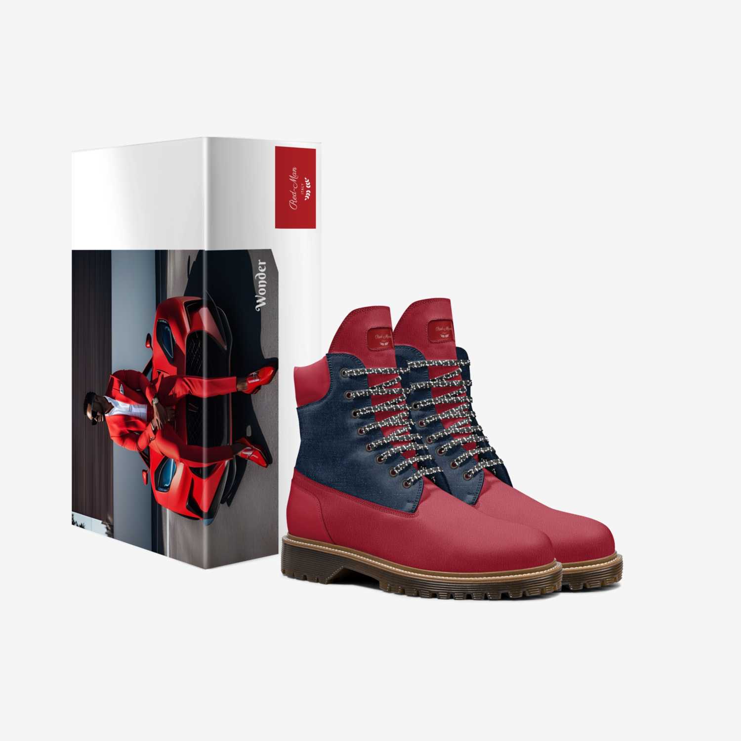 Red-Man custom made in Italy shoes by Desiree Sims | Box view
