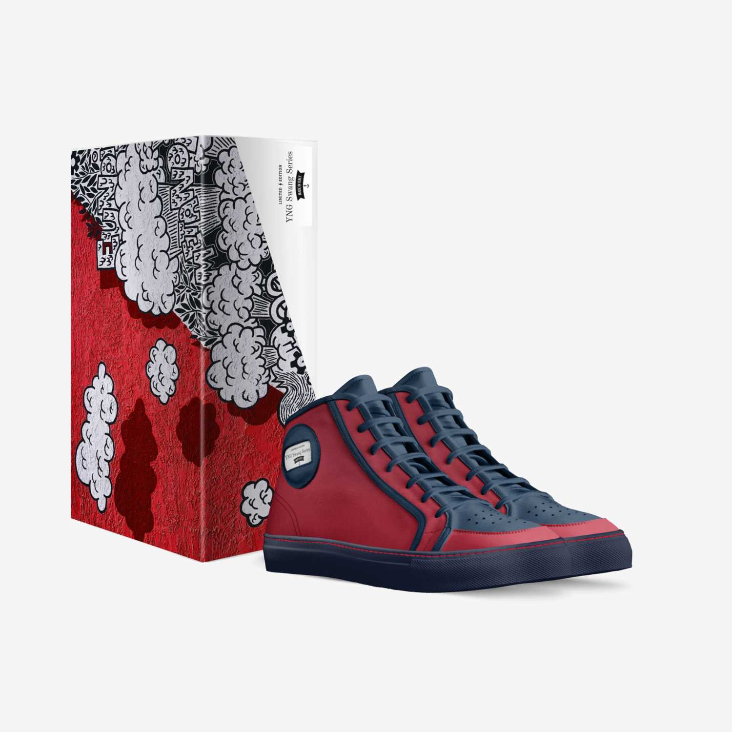 YNG Swang Series  custom made in Italy shoes by Treshawn Phillips | Box view