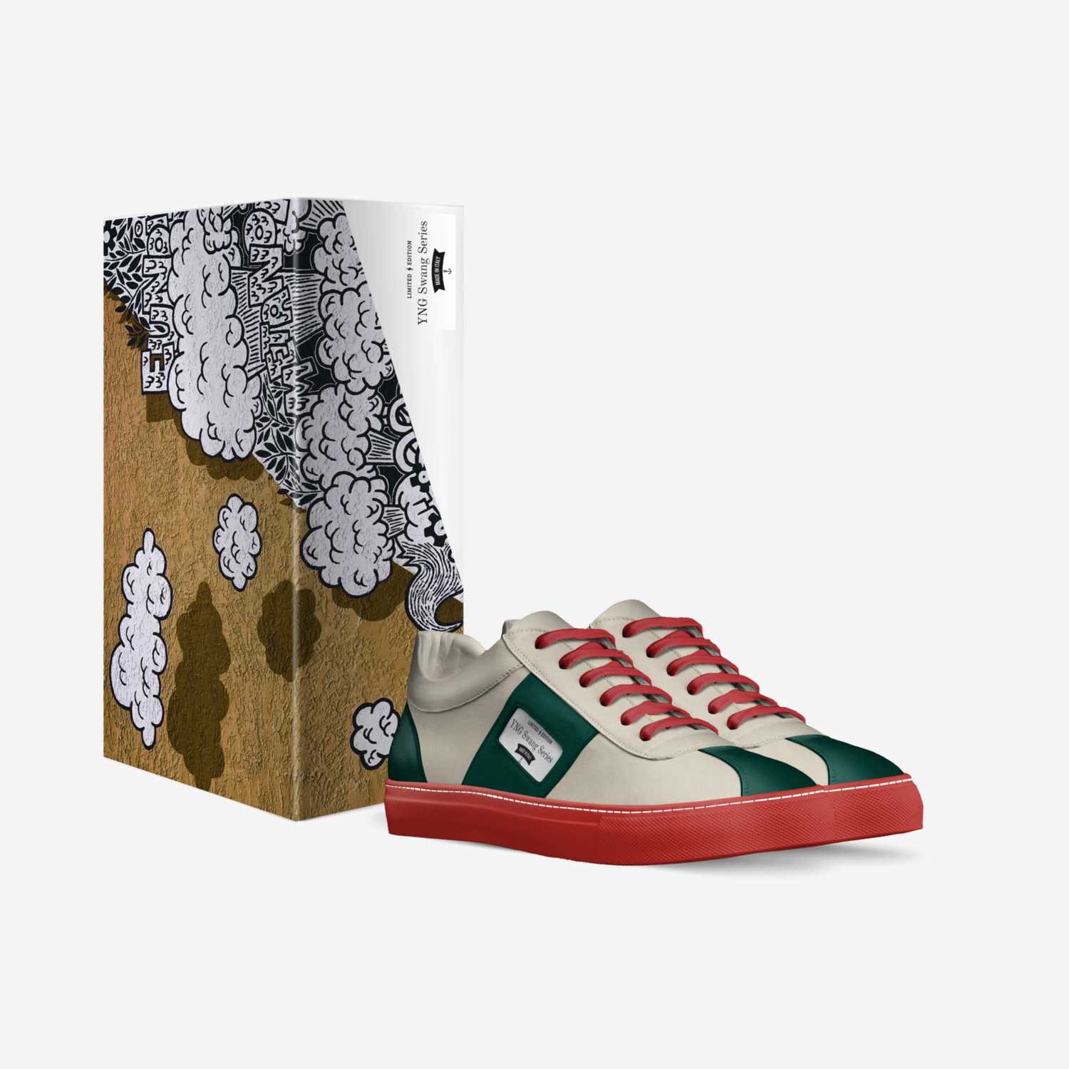 YNG Swang Series  custom made in Italy shoes by Treshawn Phillips | Box view